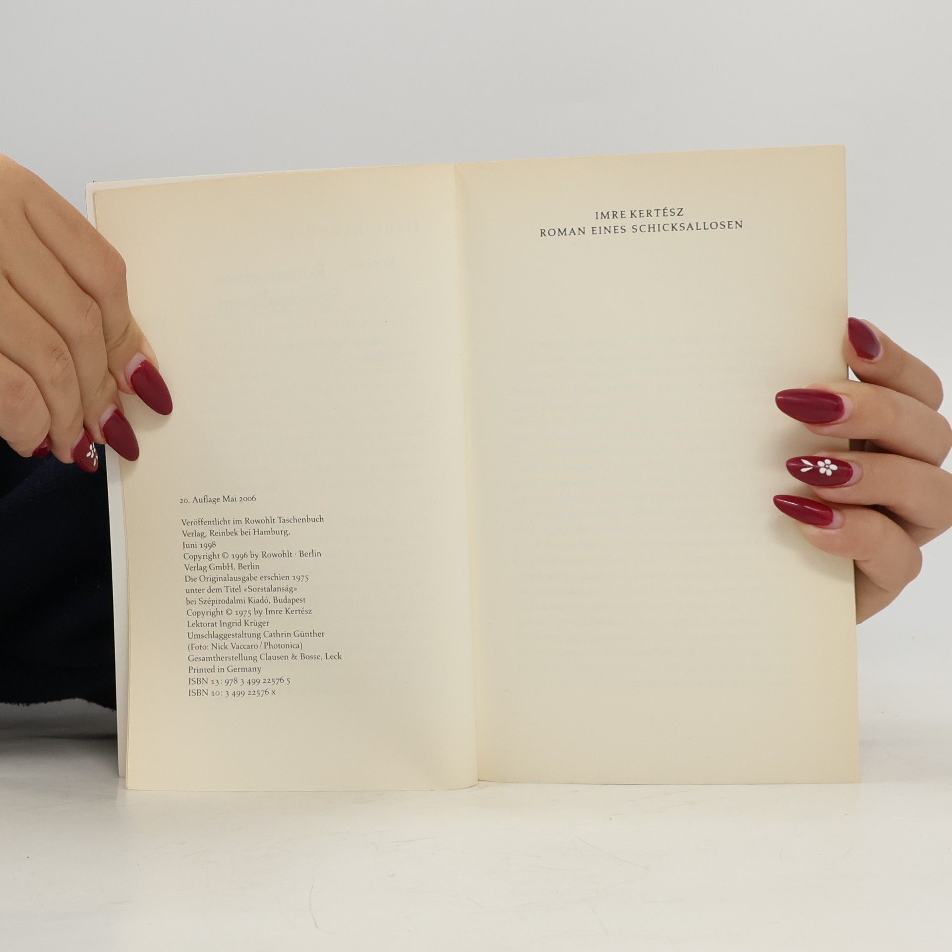 Imre Kertész Roman eines Schicksallosen