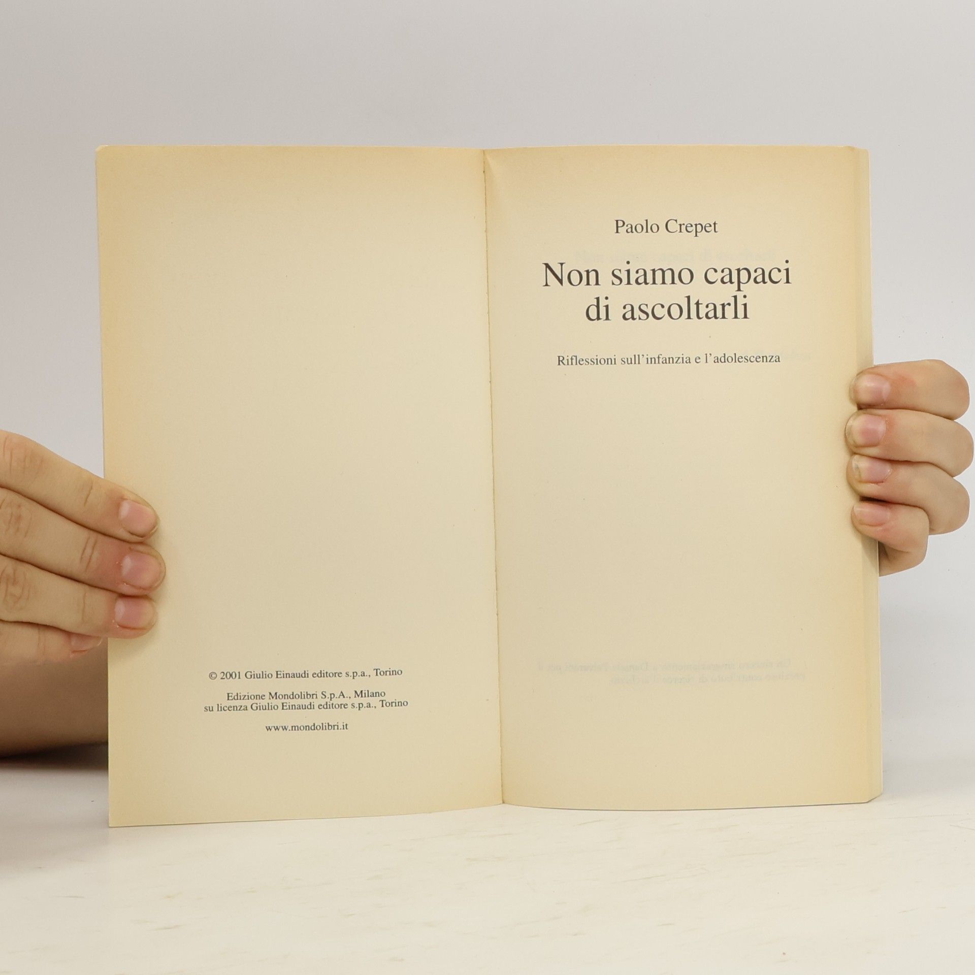 Paolo Crepet Non siamo capaci di ascoltarli