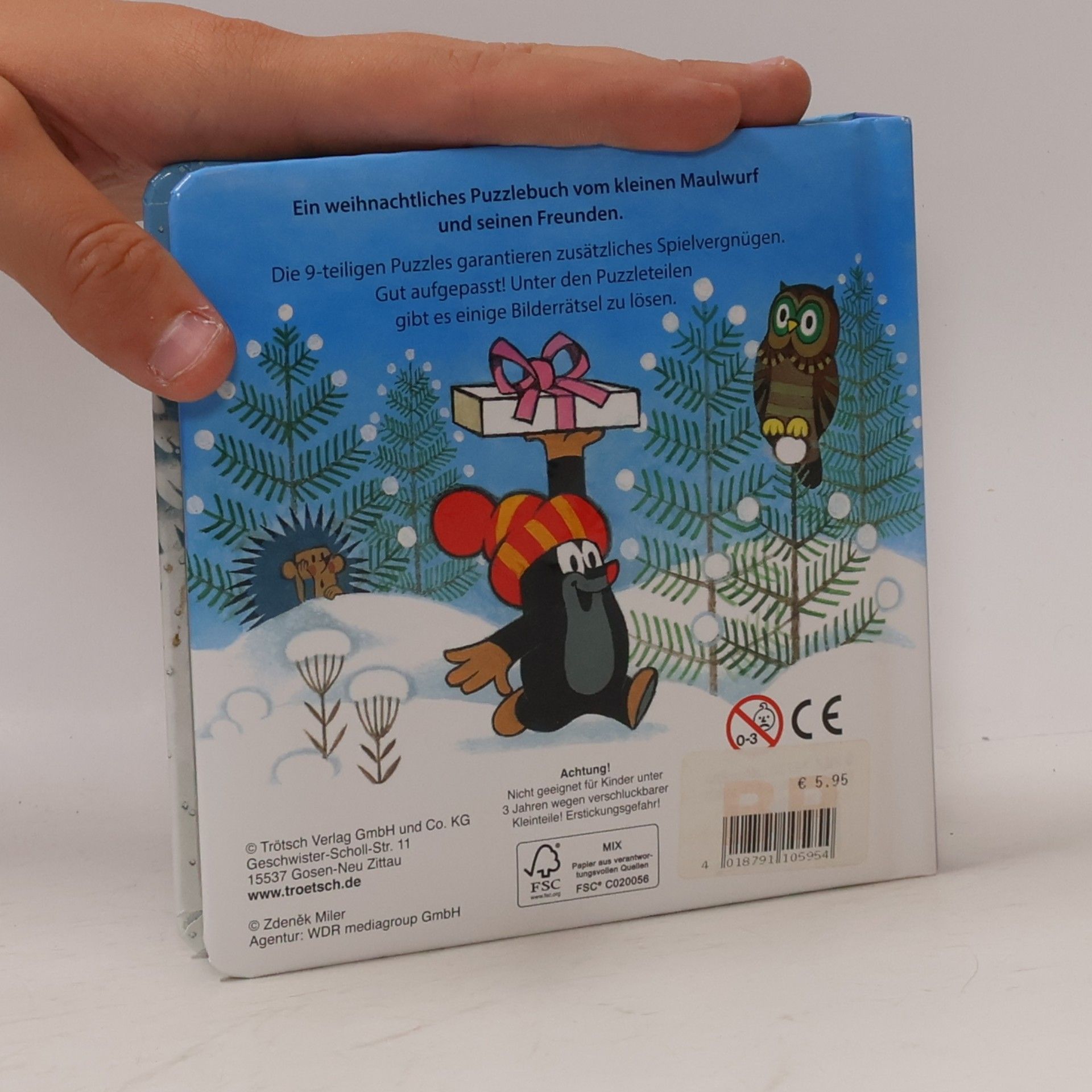 Zdeněk Miler Der kleine Maulwurf Weihnachts Puzzlebuch