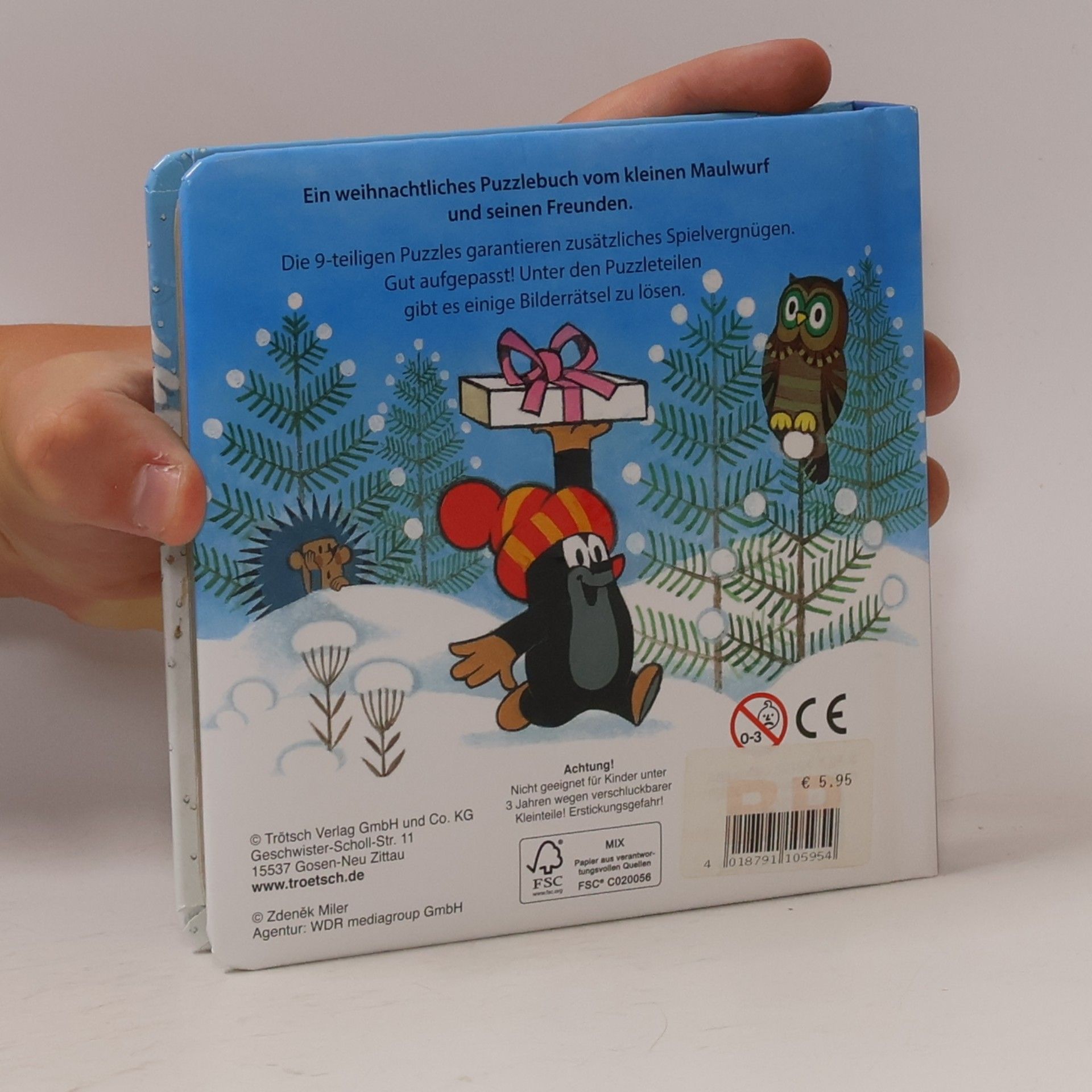 Zdeněk Miler Der kleine Maulwurf Weihnachts Puzzlebuch