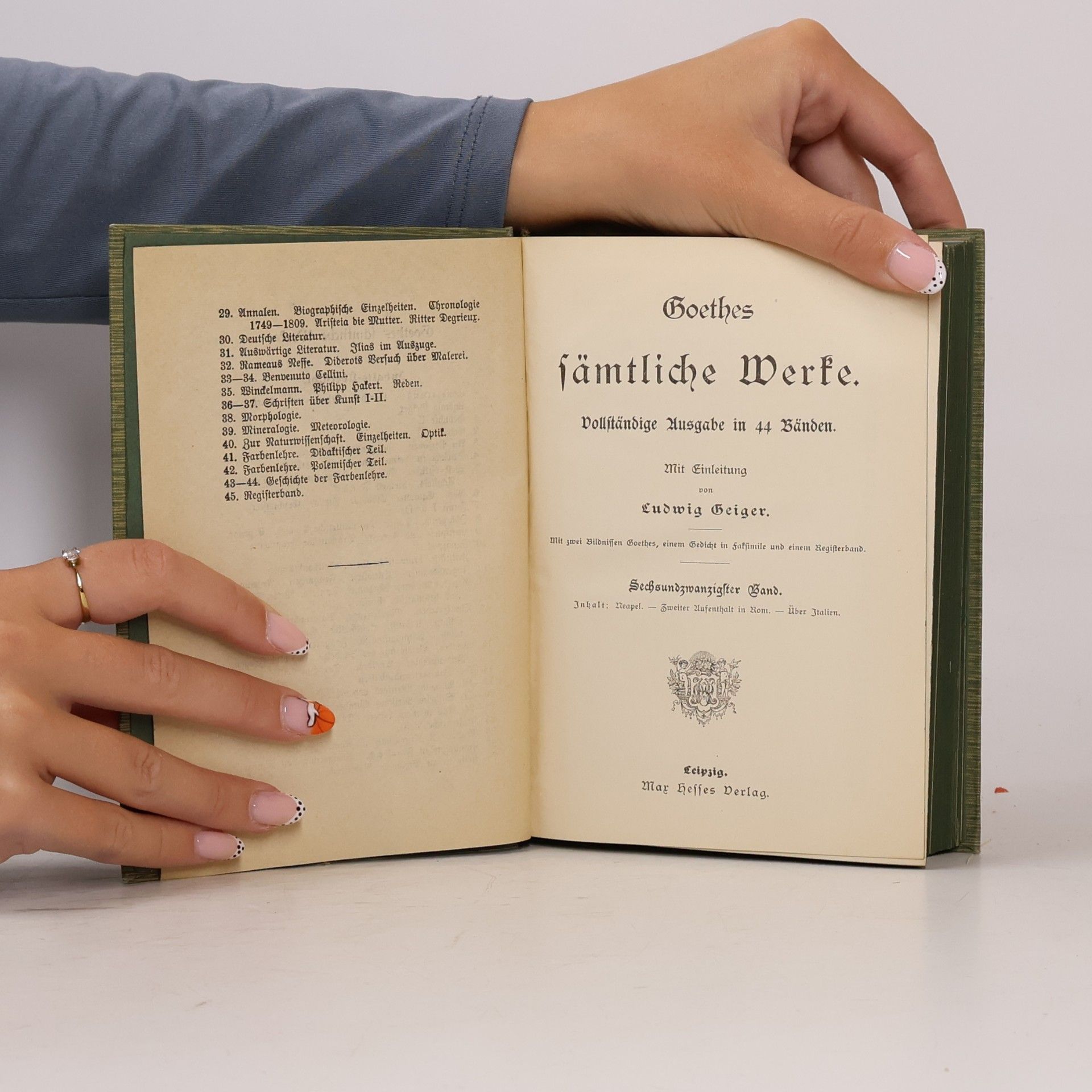 Johann Wolfgang von Goethe Sämtliche Werke XXVI.