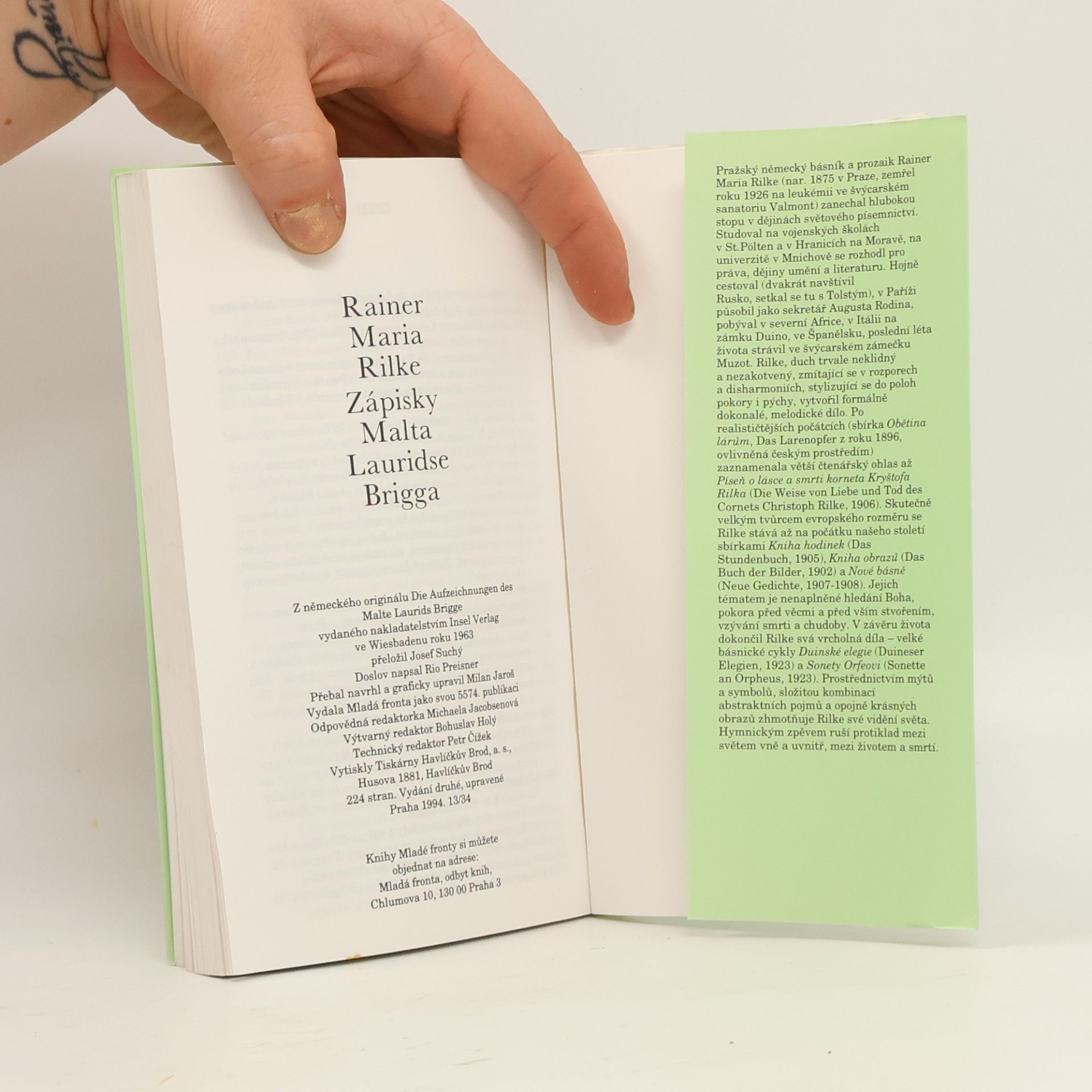 Rainer Maria Rilke Zápisky Malta Lauridse Brigga