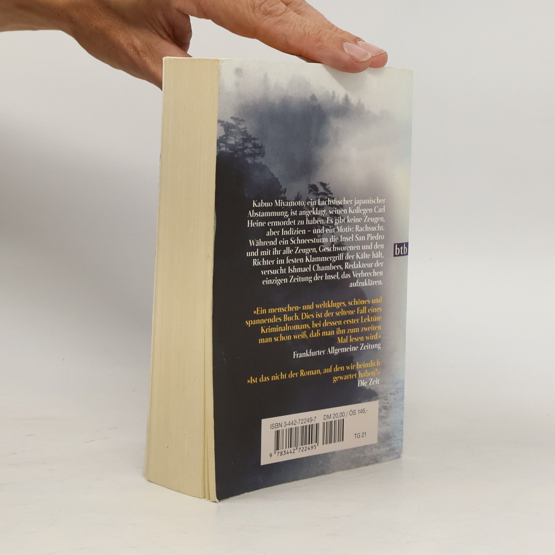David Guterson Schnee, der auf Zedern fällt
