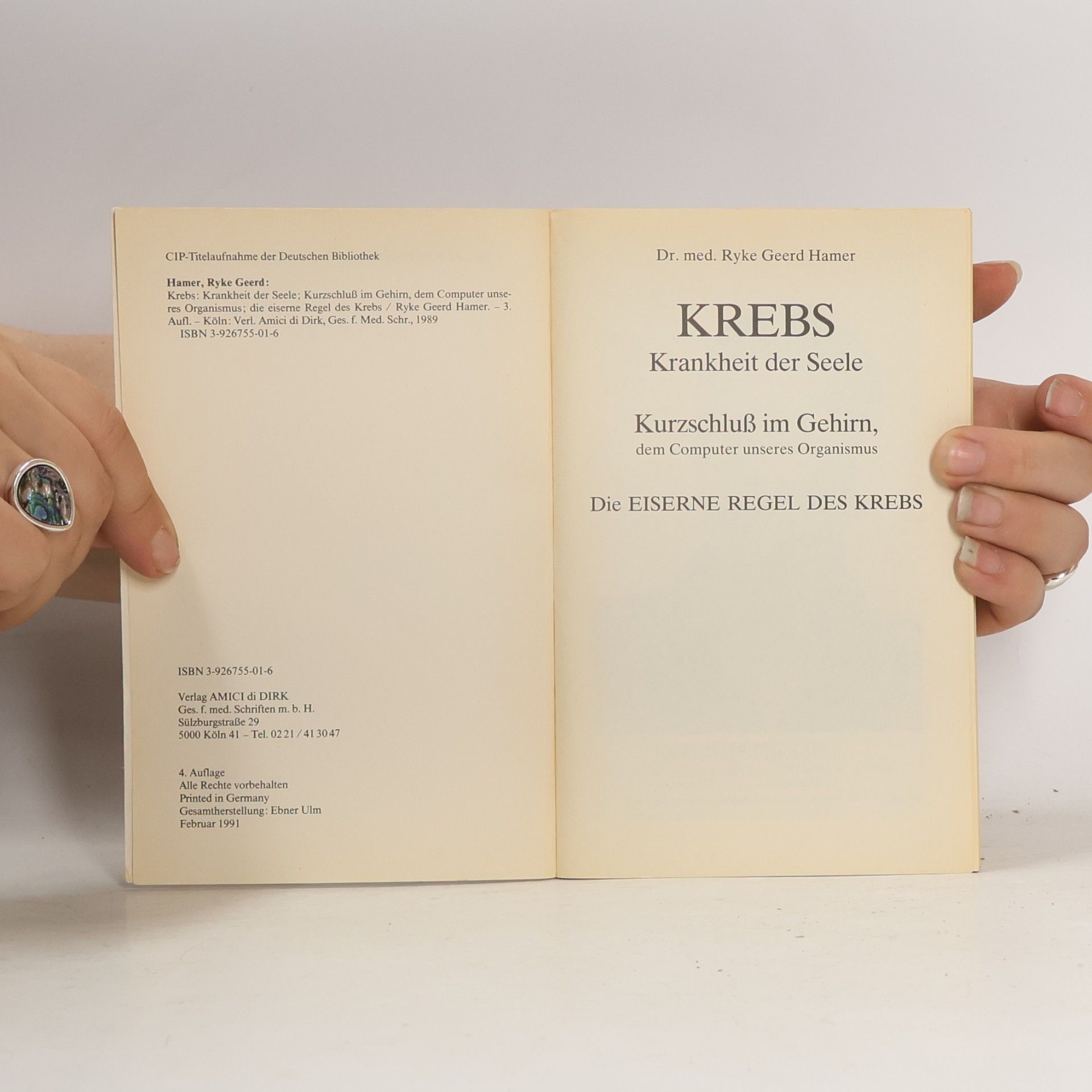 Ryke Geerd Hamer Krebs - Krankheit der Seele