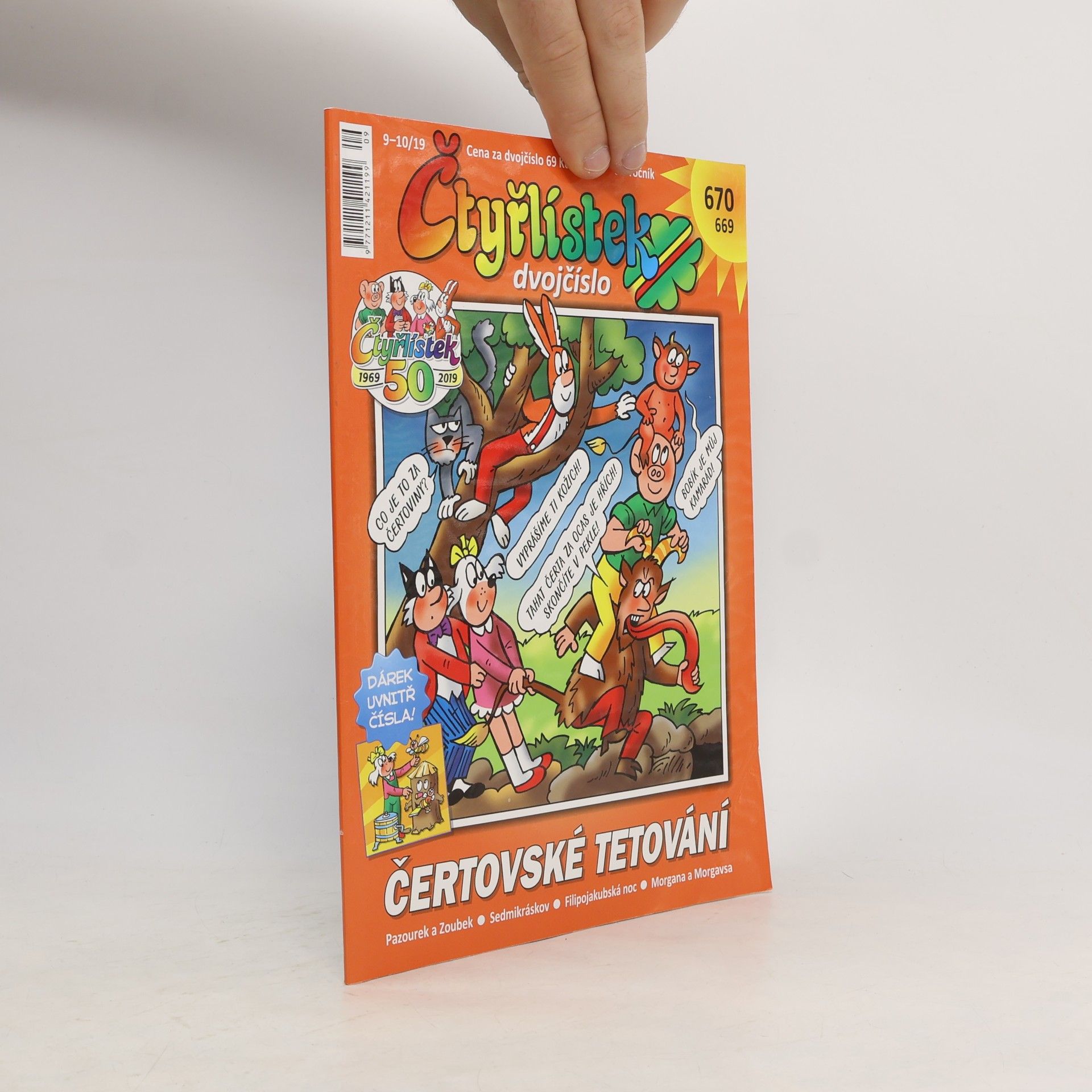 Jaroslav Němeček Čtyřlístek dvojčíslo 9-10/2019. Čertovské tetování
