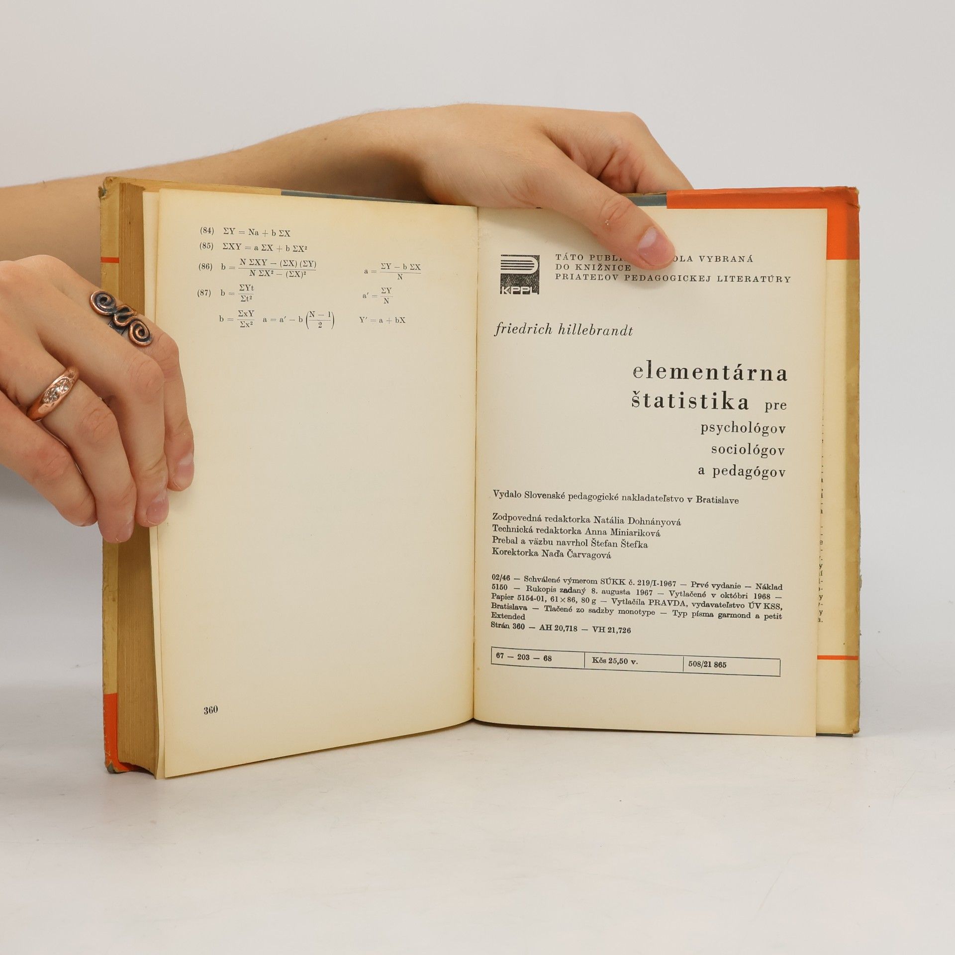 Friedrich Hillebrandt Elementárna štatistika pre psychológov, sociológ a pedagógov