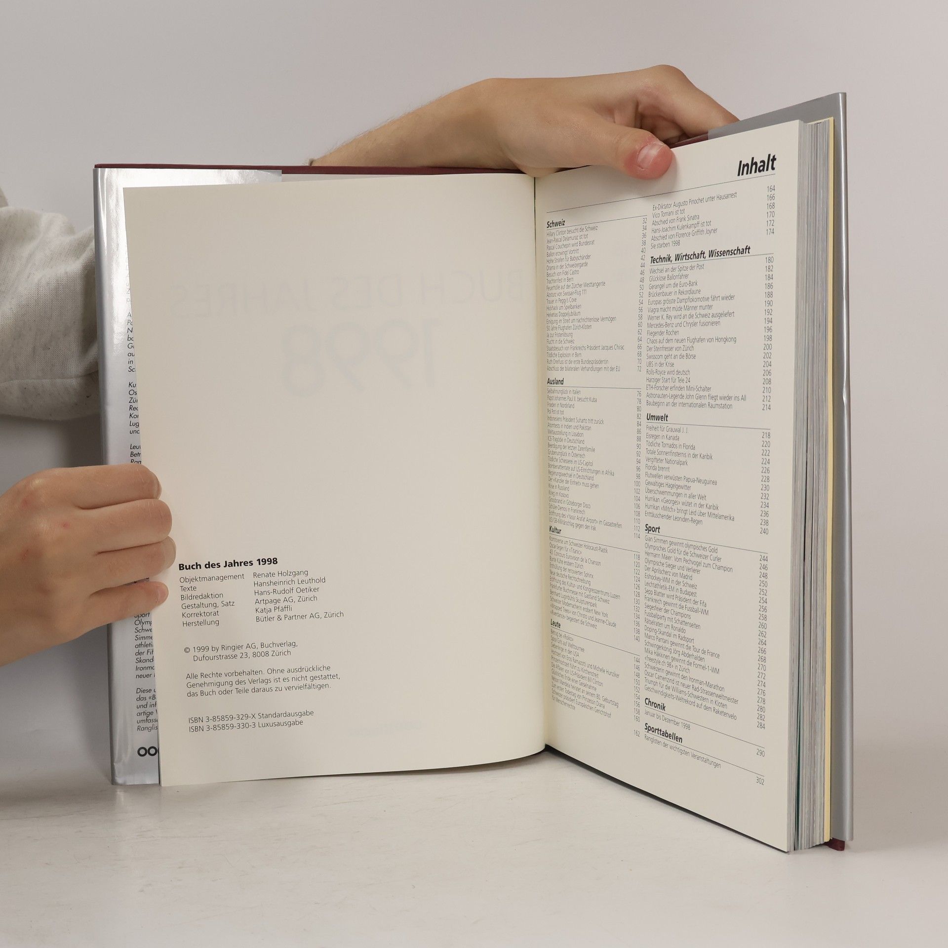 Hansheinrich Leuthold Buch des Jahres 1998