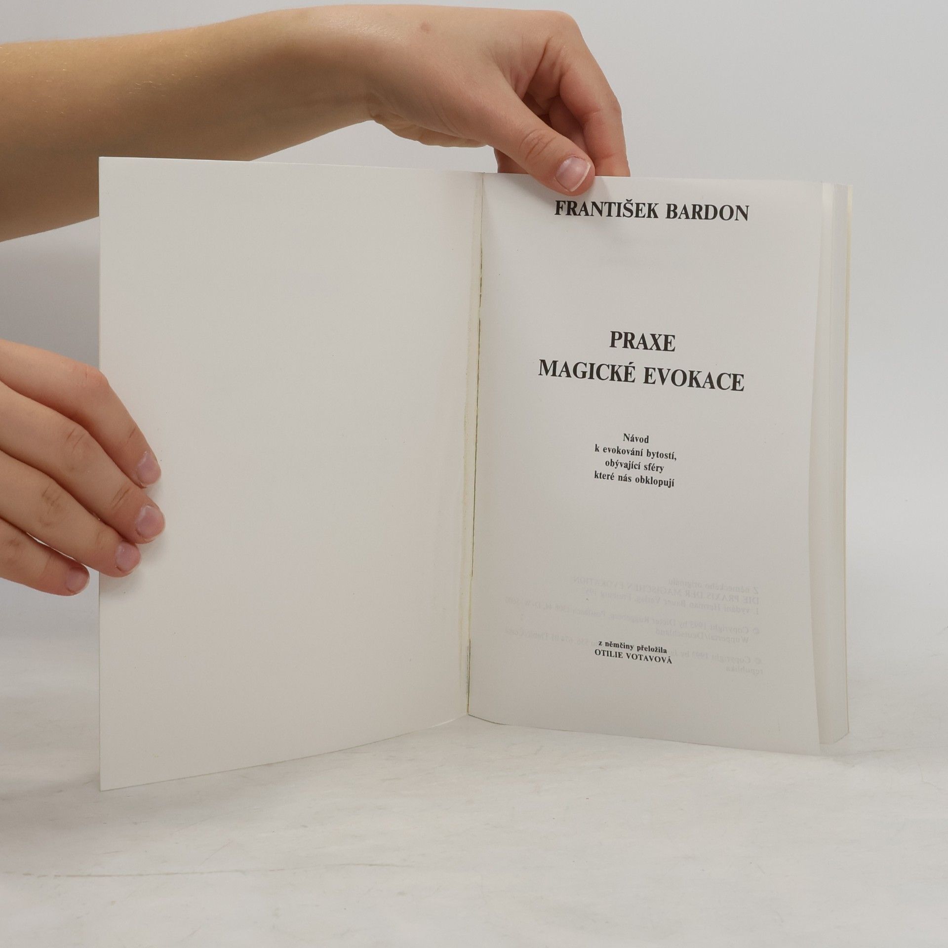 Franz Bardon Praxe magické evokace