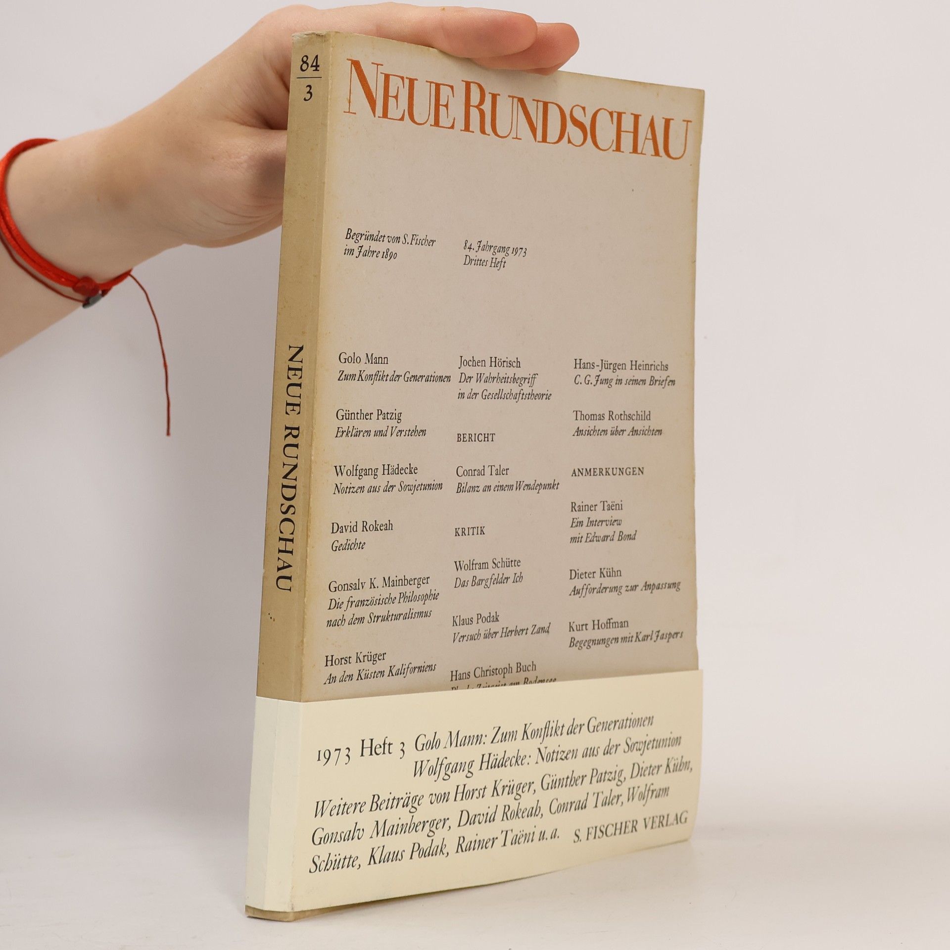 Various authors Neue Rundschau 3/84
