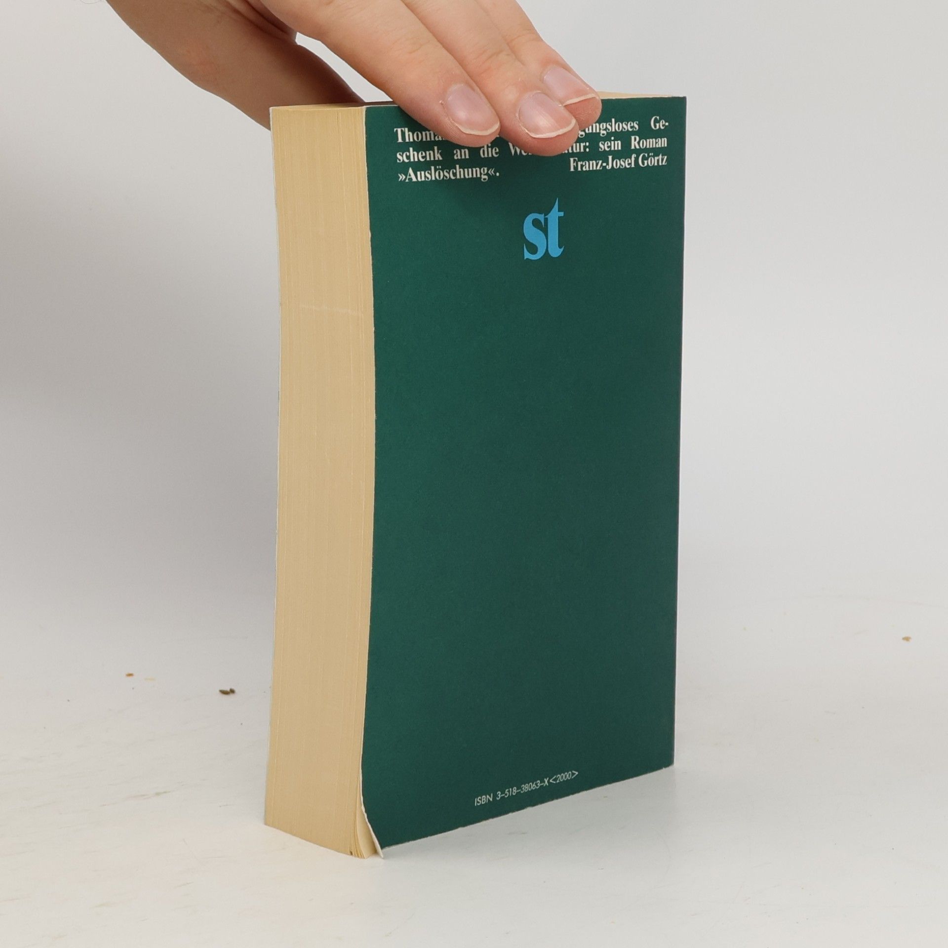 Thomas Bernhard Auslöschung. Ein Zerfall