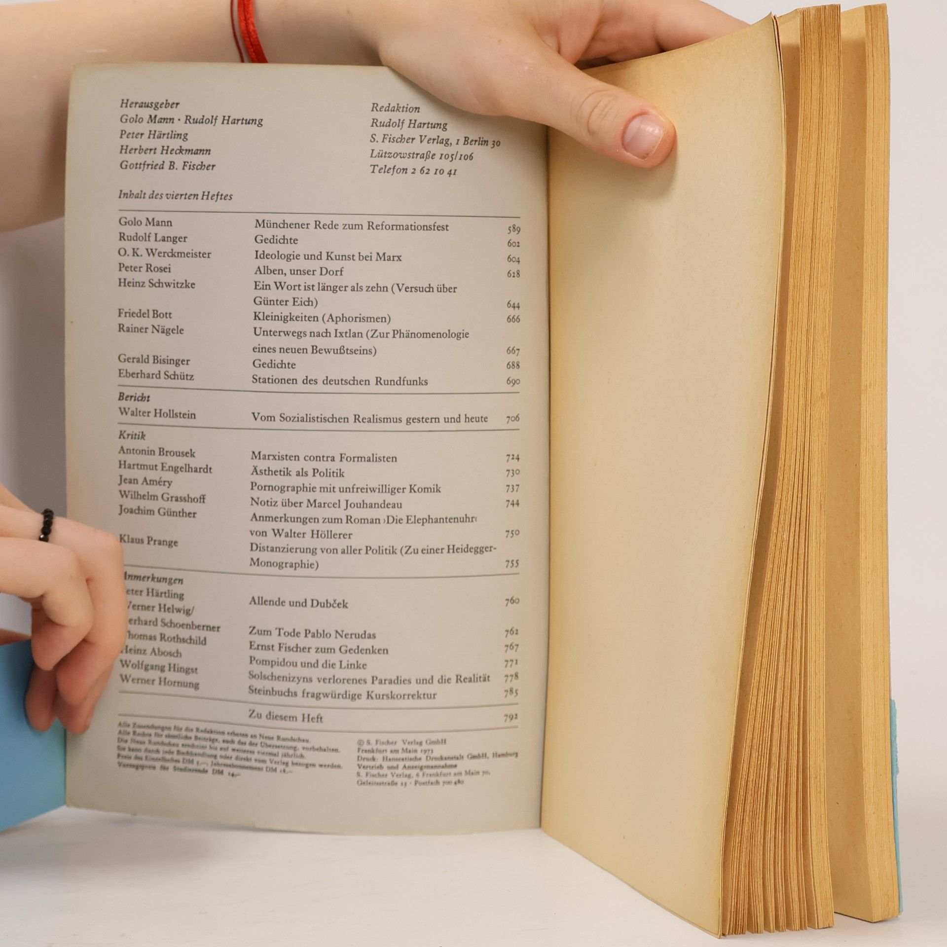 Various authors Neue Rundschau 4