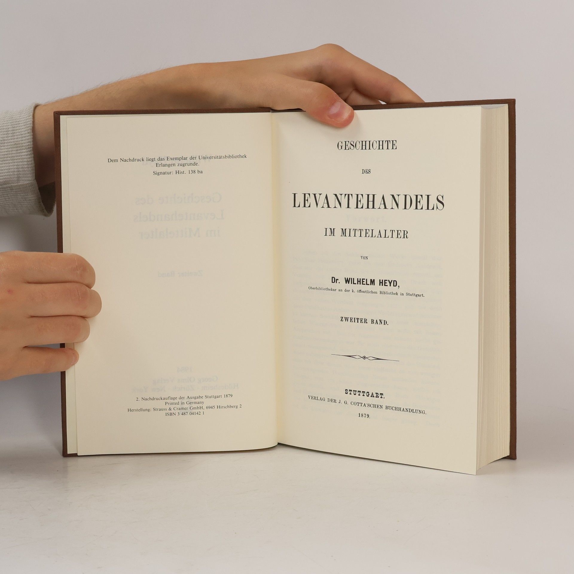 W. Heyd Geschichte des Levantehandels im Mittelalter 2. Reprint