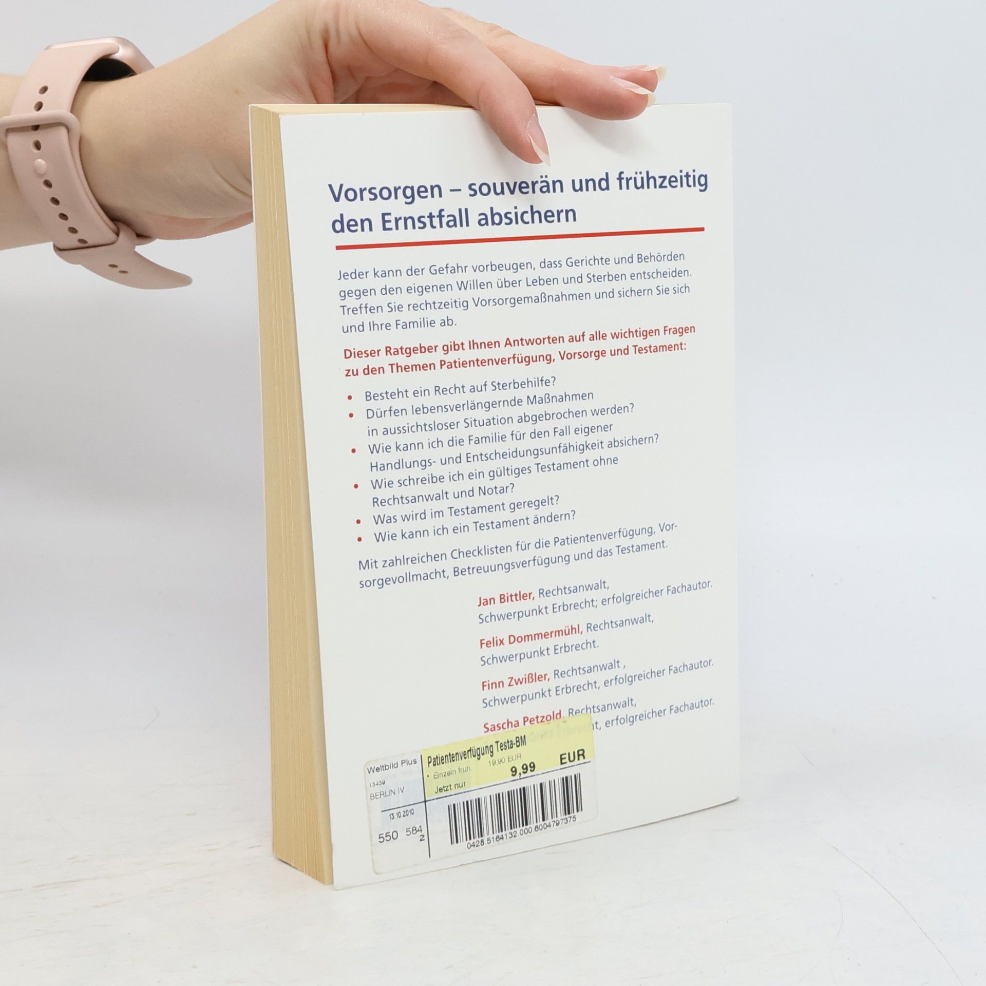 Jan Bittler Patientenverfügung, Vorsorge & Testament