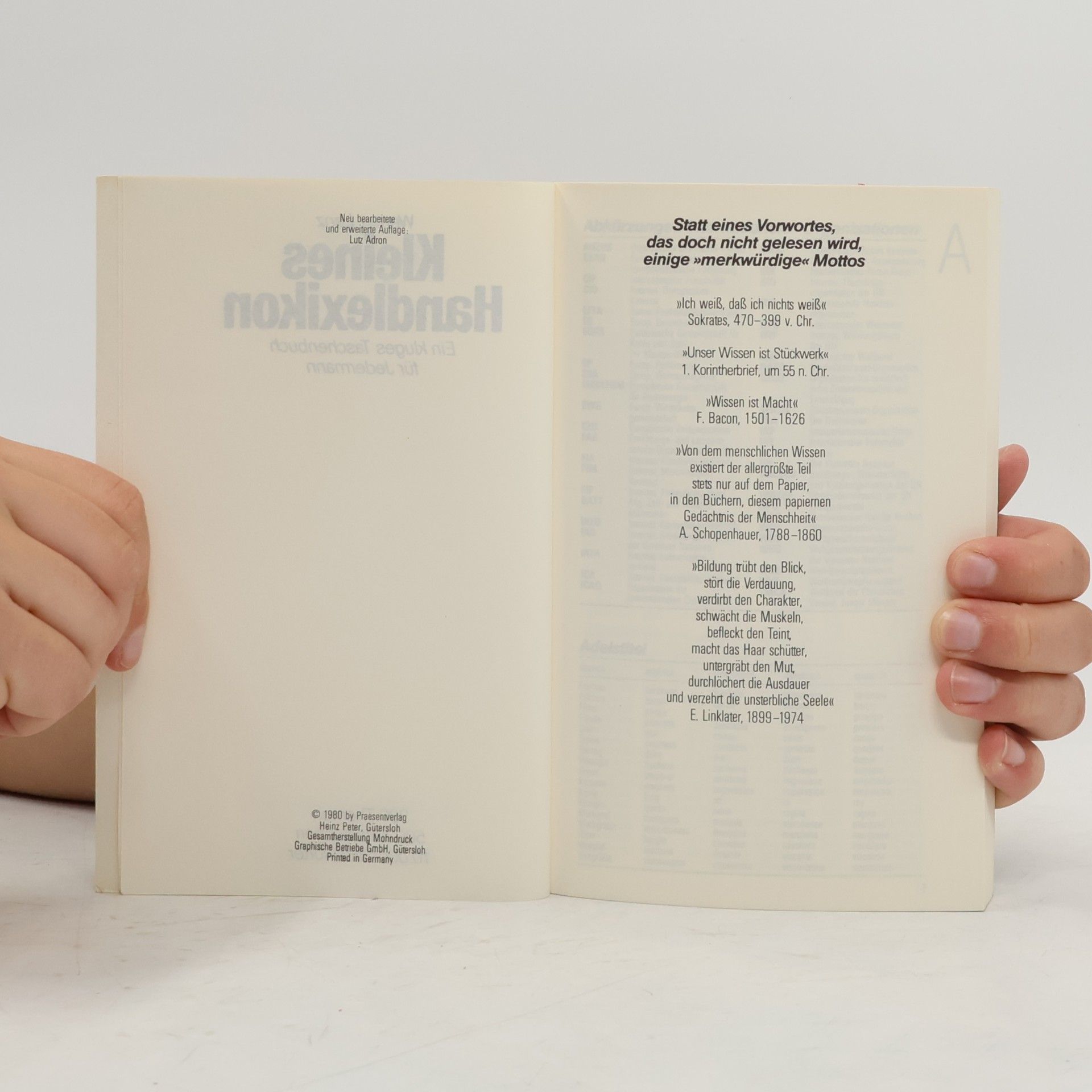 Autorenkollektiv Kleines Hand Lexikon. Wissenswertes von A-Z