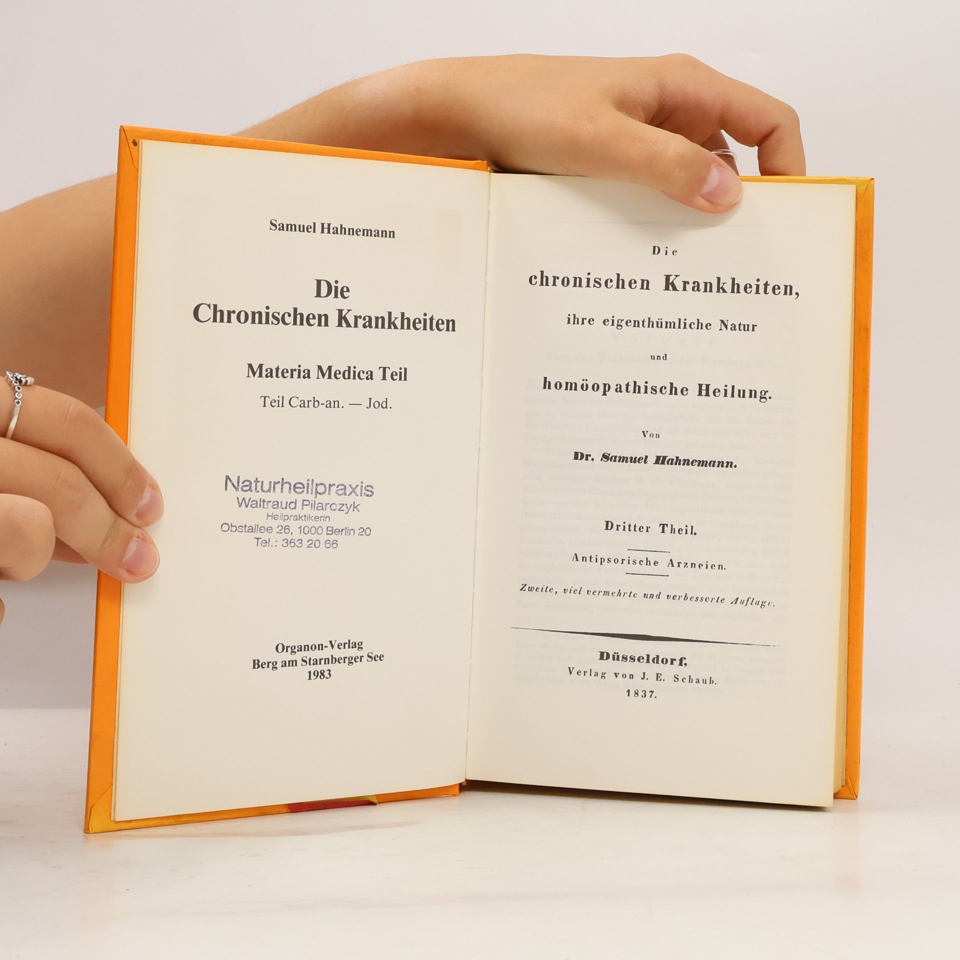 Samuel Hahnemann Chronische Krankheiten. Teil 2. Band 1