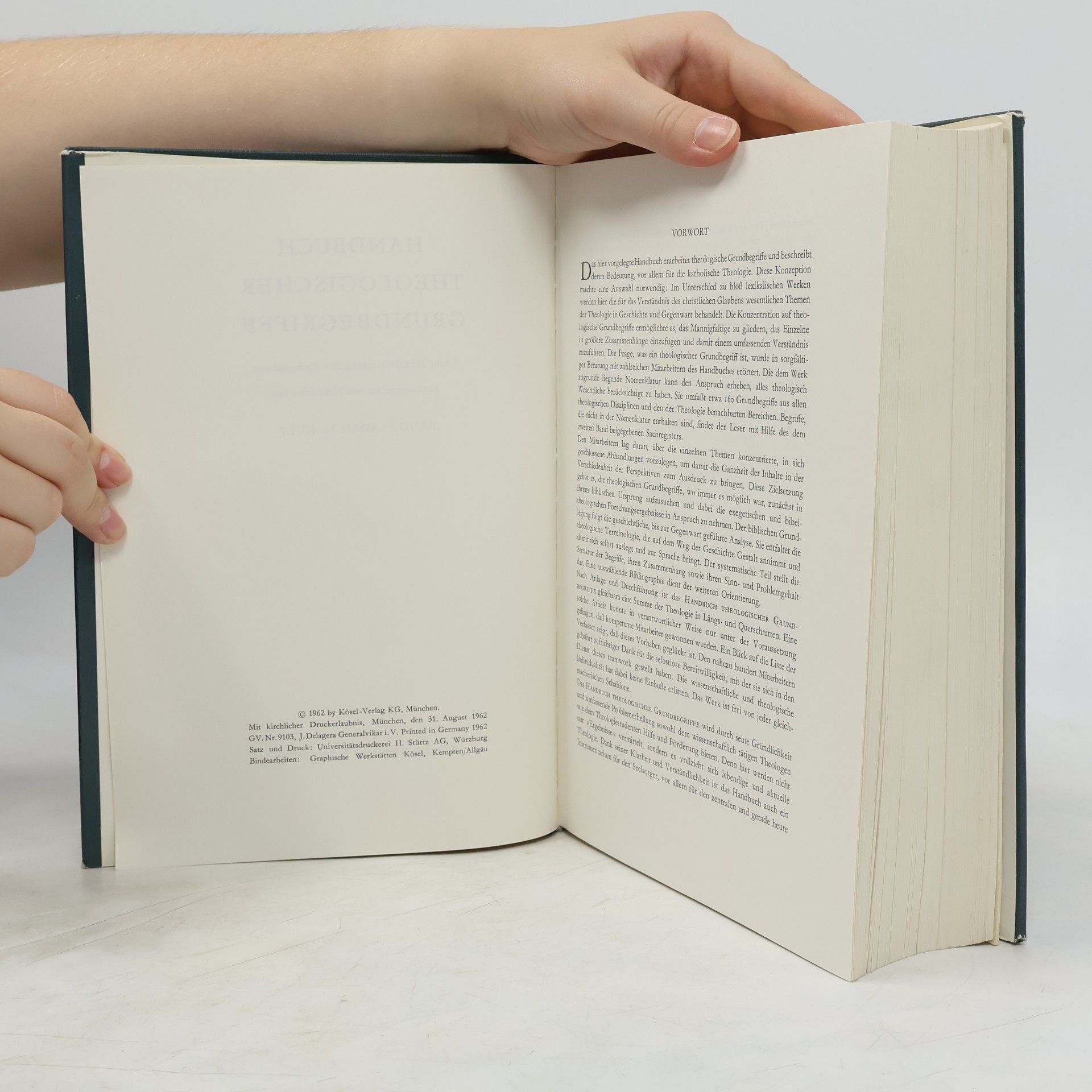 Herausgegeben von Fries Handbuch theologischer Grundbegriffe I.