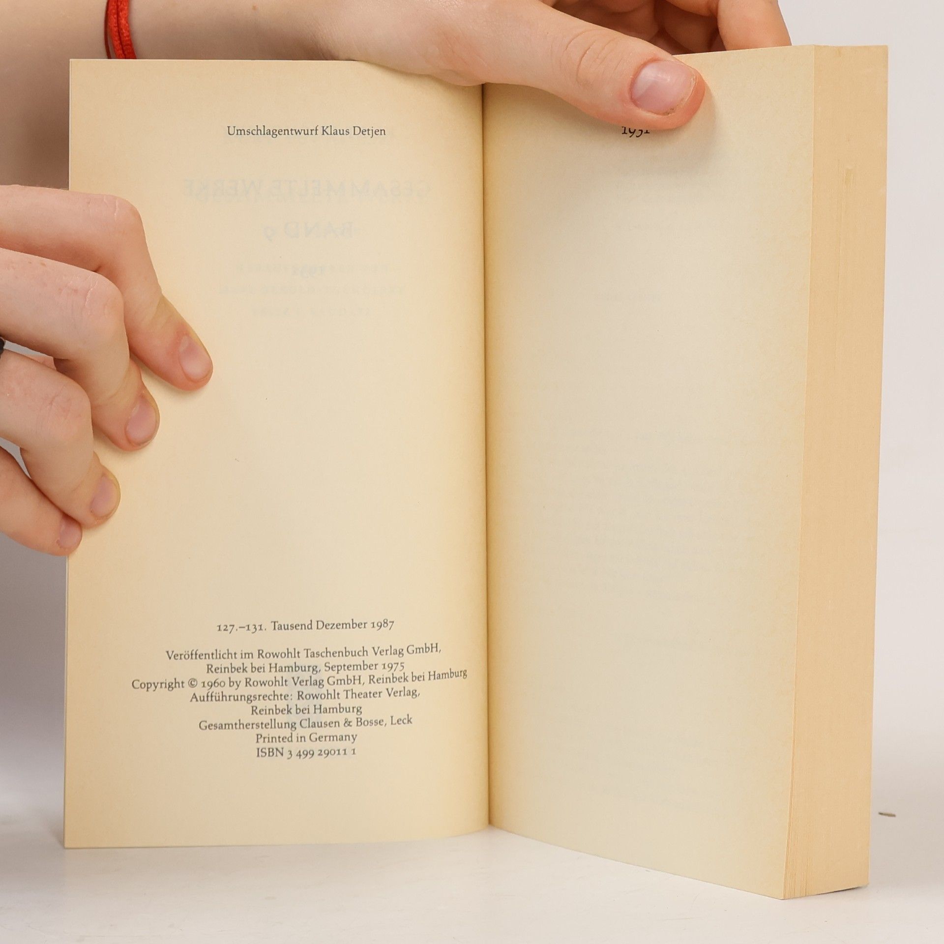 Kurt Tucholsky Gesammelte Werke 1931. Band 9