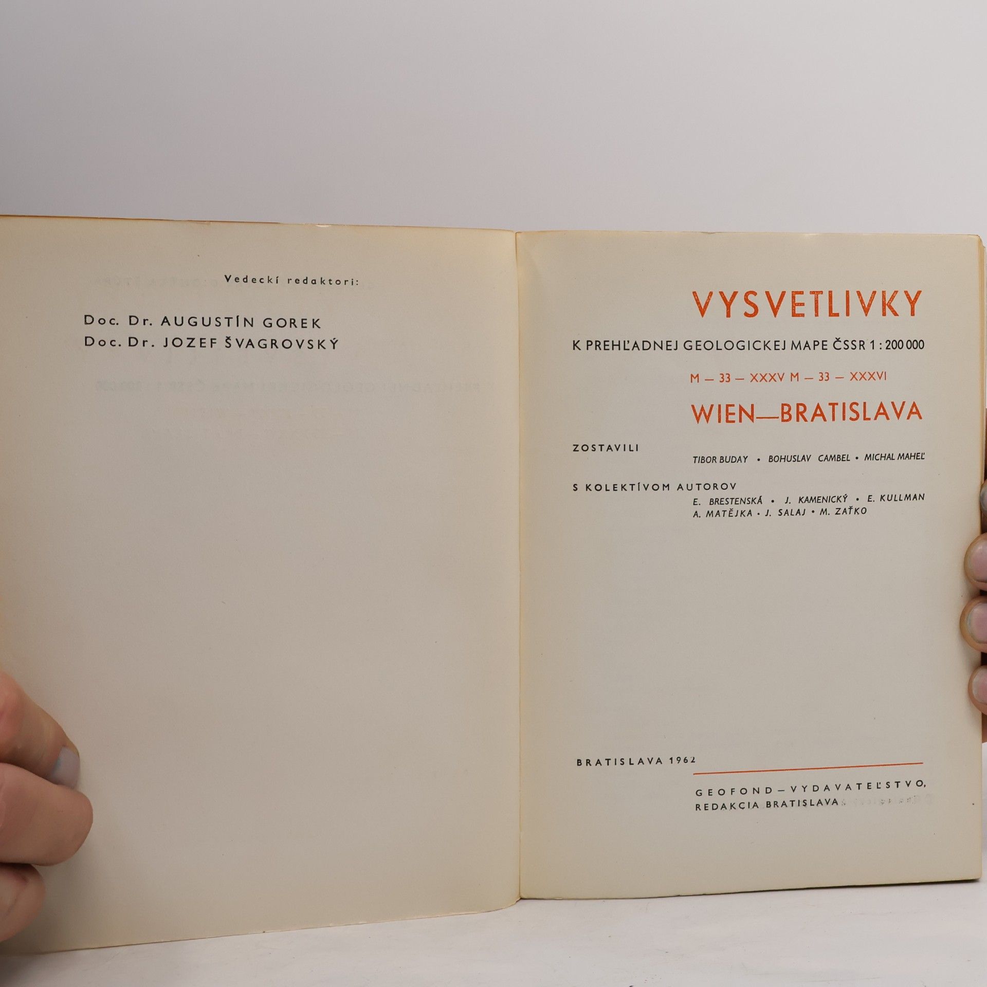 Kolektív autorov Vysvetlivky k prehľadnej geologickej mape ČSSR