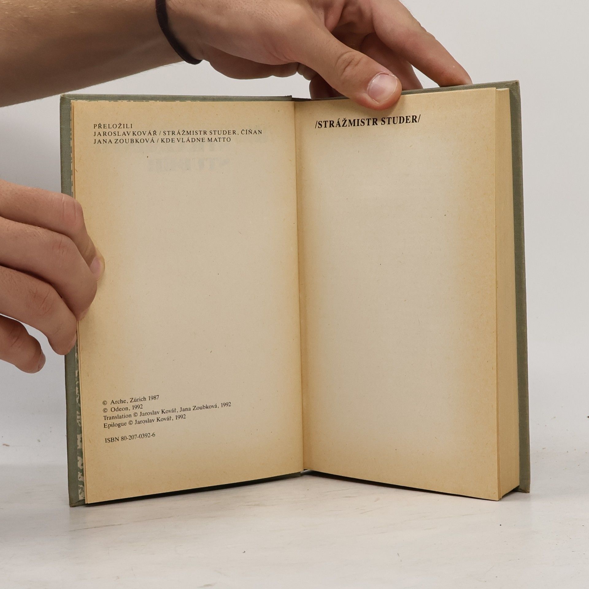 Friedrich Glauser Třikrát strážmistr Studer