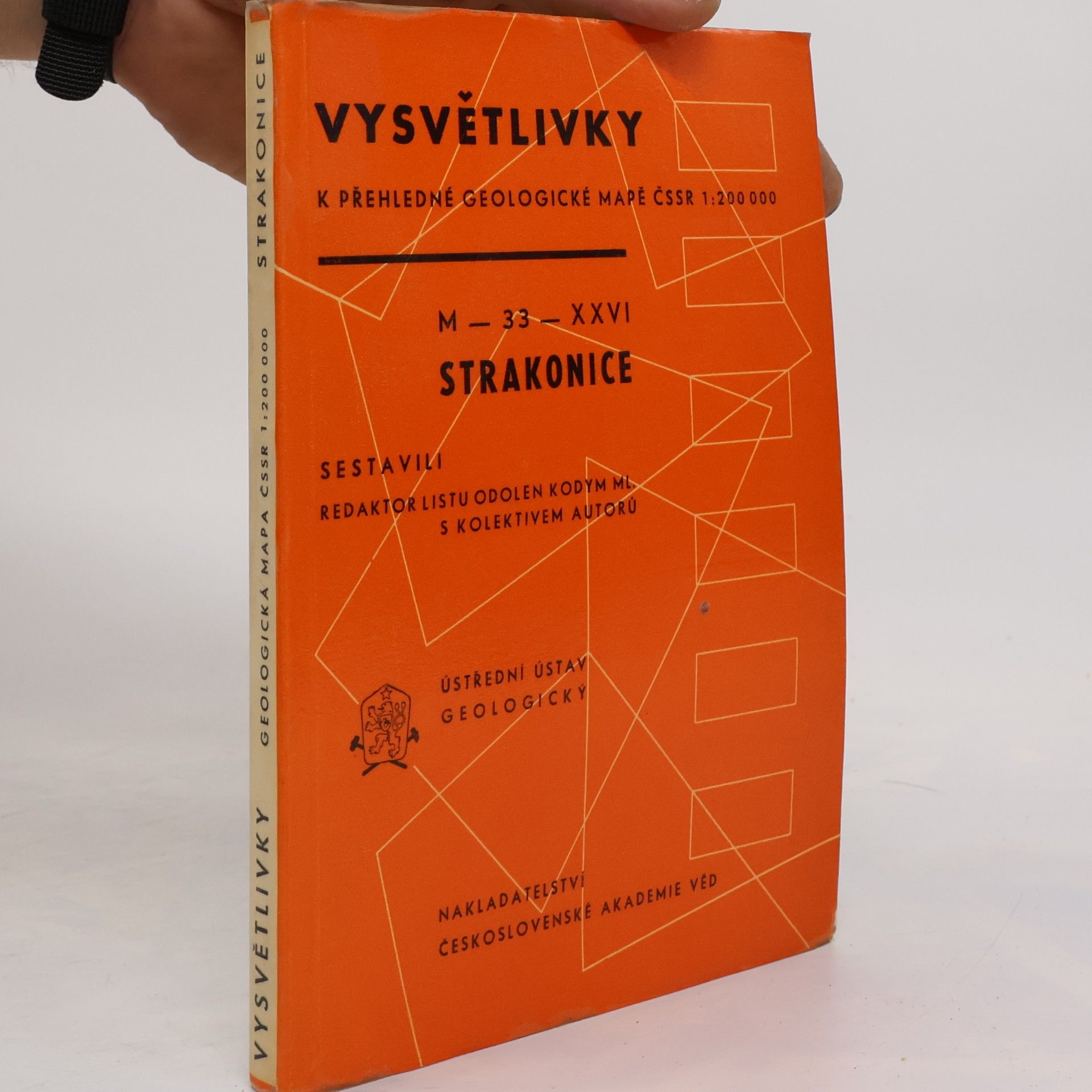 Kolektiv autorů Vysvětlivky k přehledné geologické mapě ČSSR 1:200 000, M-33-XXVI Strakonice