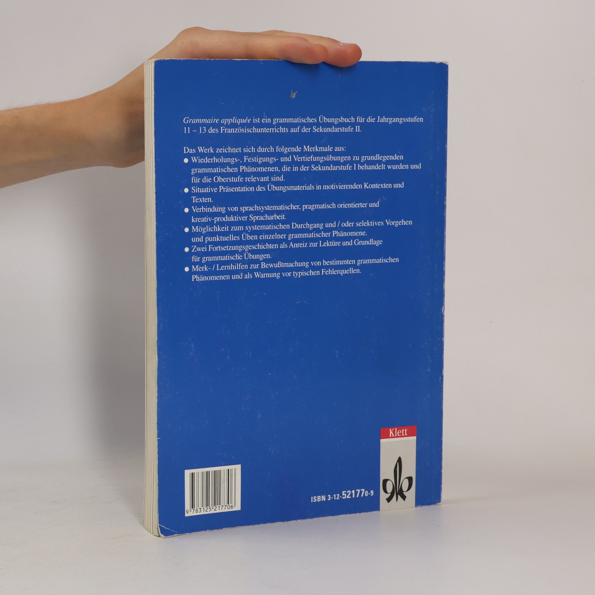 Cai Christophel Grammaire appliquee. Grammatisches Übungsbuch für die Oberstufe.