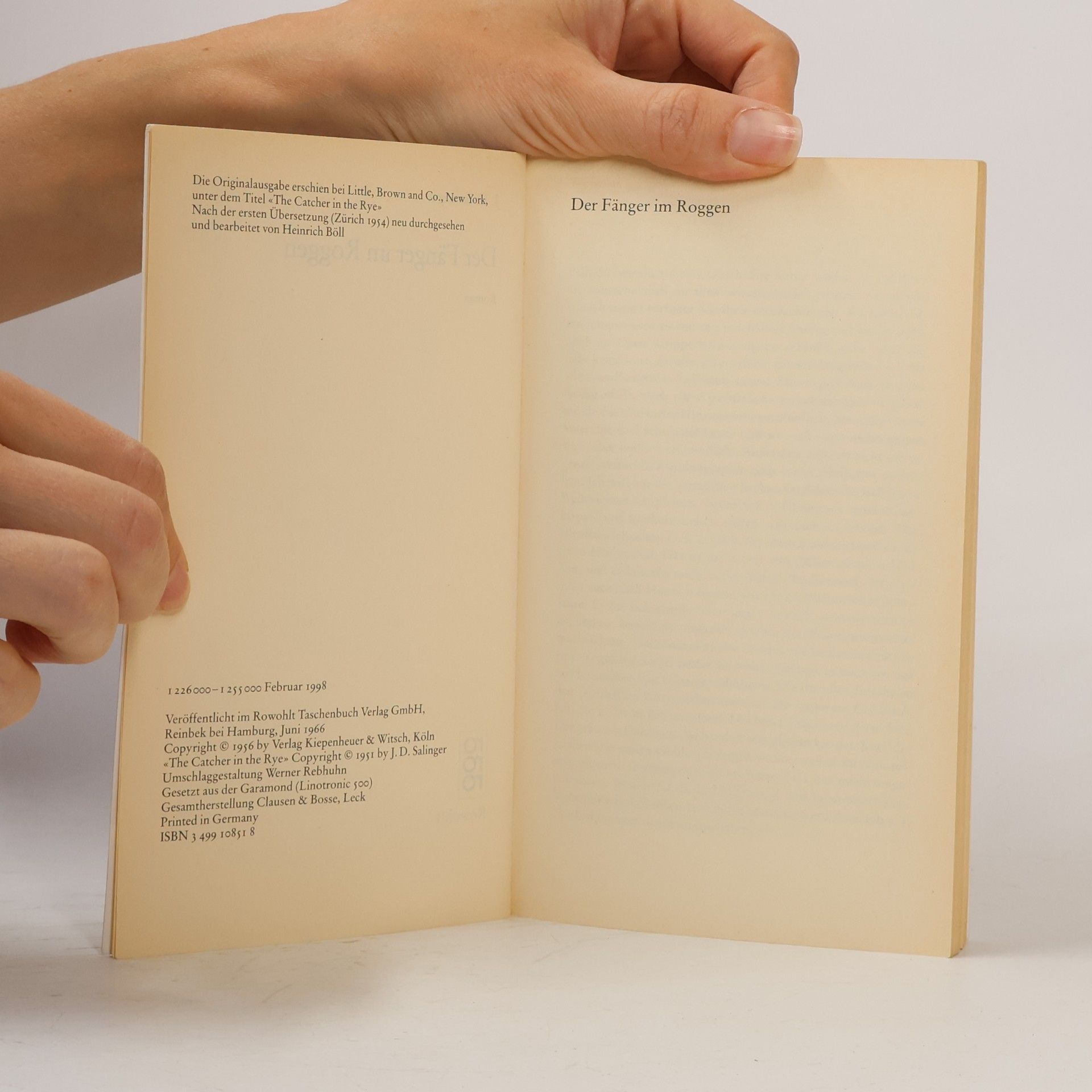 J. D. Salinger Der Fänger im Roggen