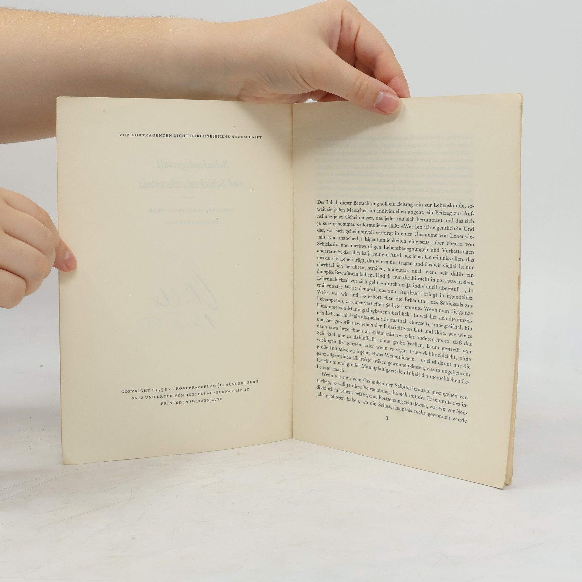 Friedrich Eymann Schicksalsgestalt und Schicksalserkenntnis