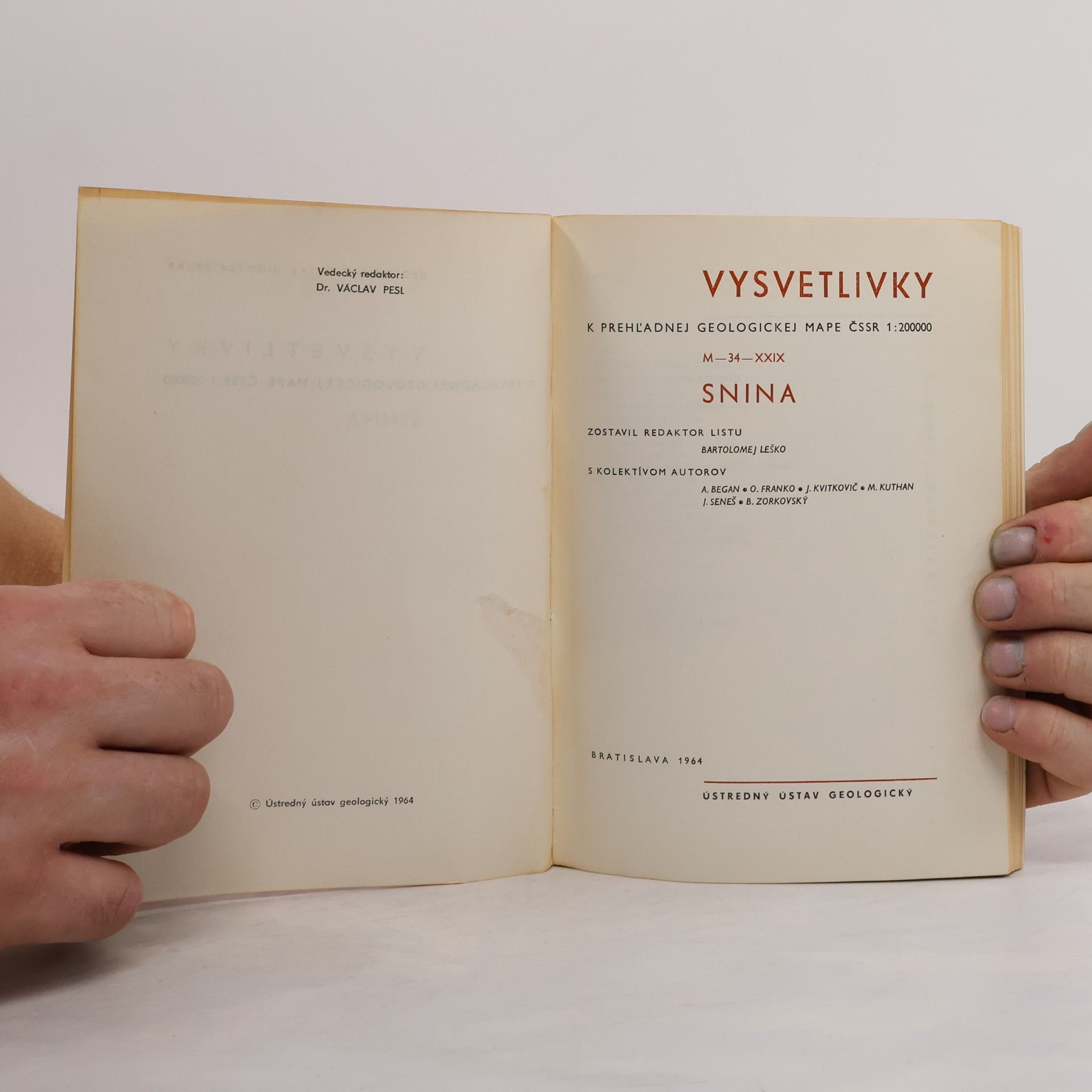 kolektiv Vysvetlivky k prehľadnej geologickej mape ČSSR