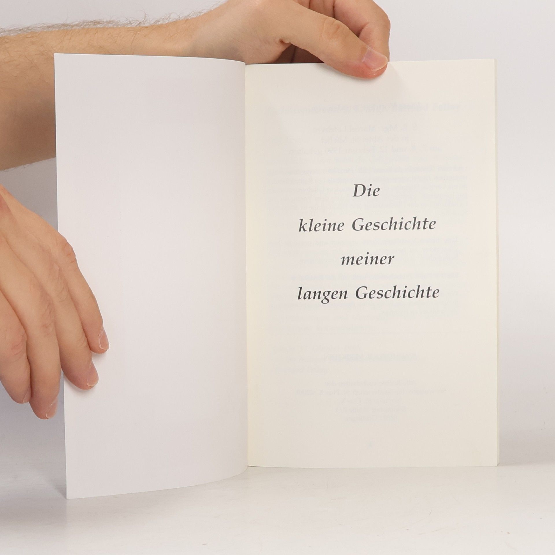 Marcel Lefebvre Die kleine Geschichte meiner langen Geschichte