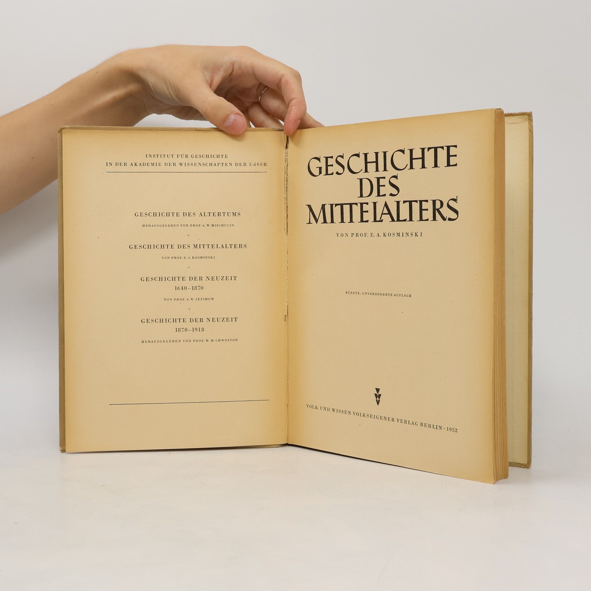 E. A. Kosminskij Geschichte des Mittelalters