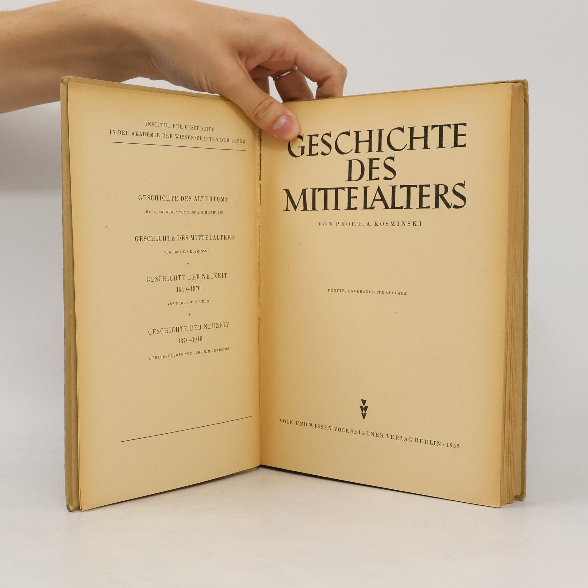 E. A. Kosminskij Geschichte des Mittelalters