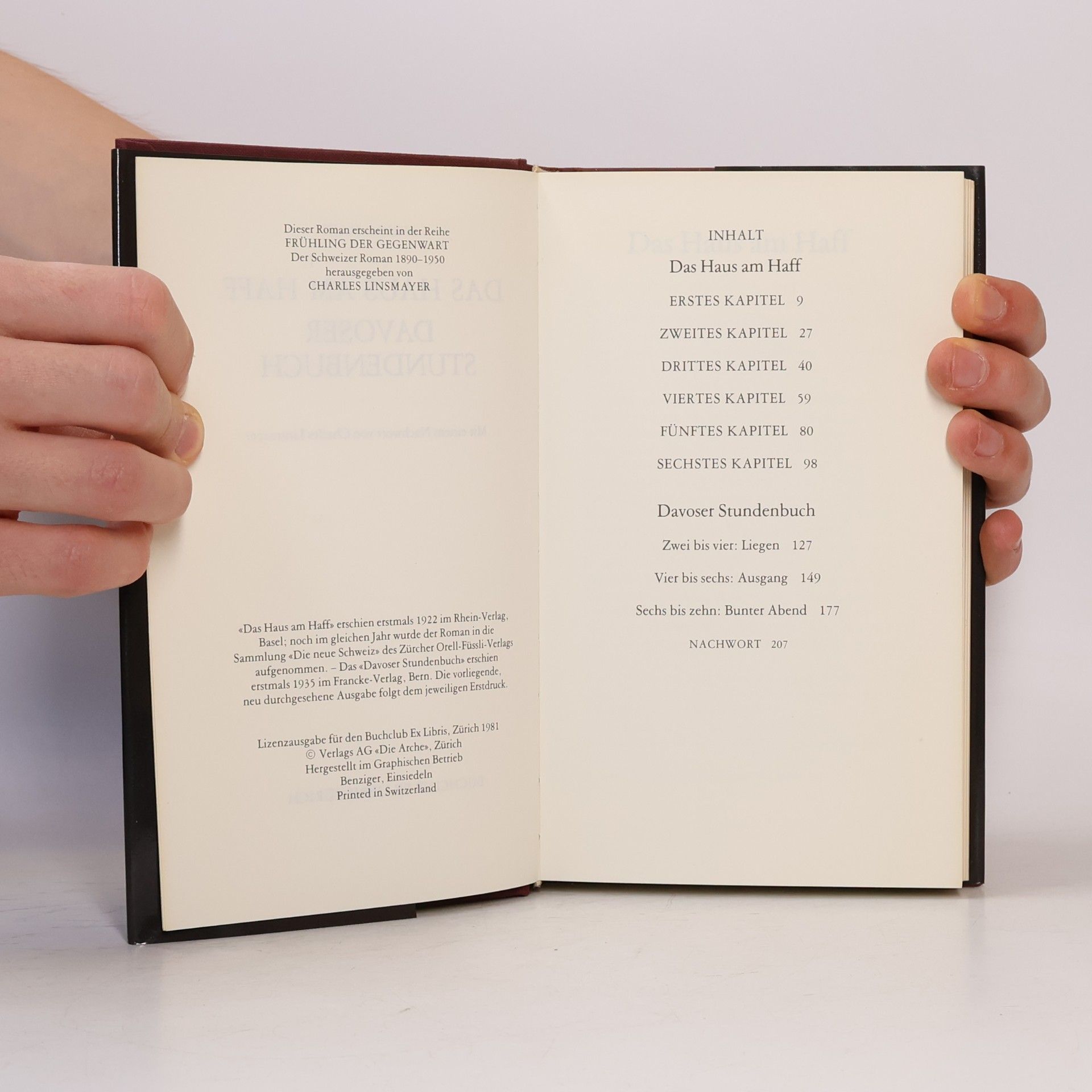 Hugo Marti Das Haus am Haff. Davoser Stundenbuch