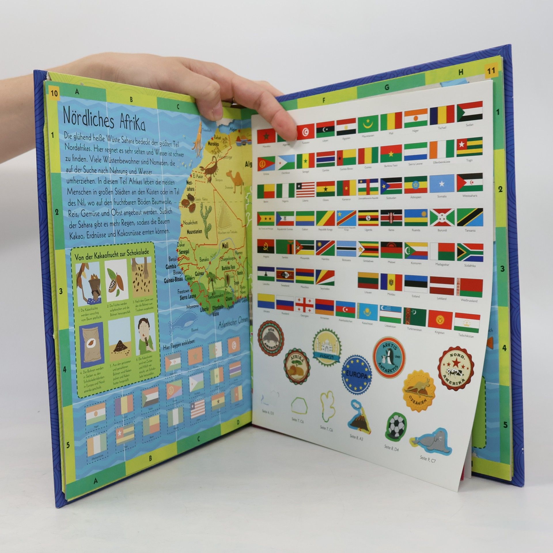 Jenny Slater Mein großer Mitmach-Atlas: Mit 250 Stickern, Rätselheft und Deutschland-Poster