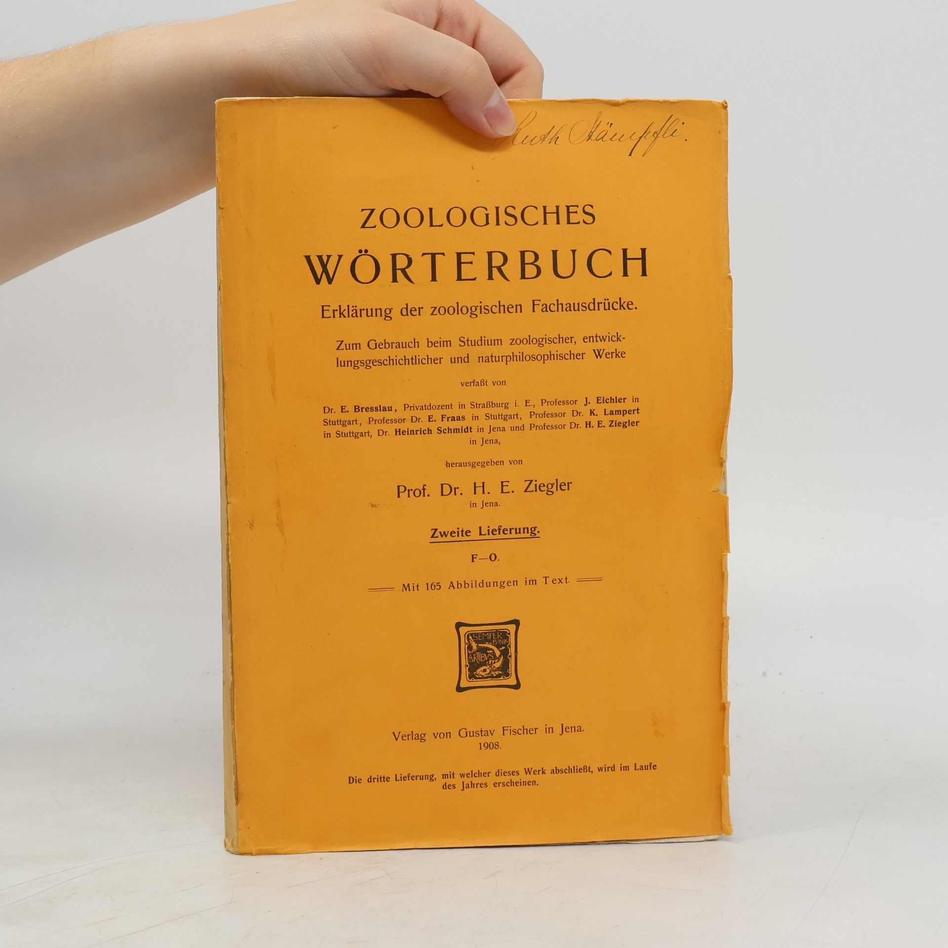 H. E. Ziegler Zoologisches Wörterbuch F-O
