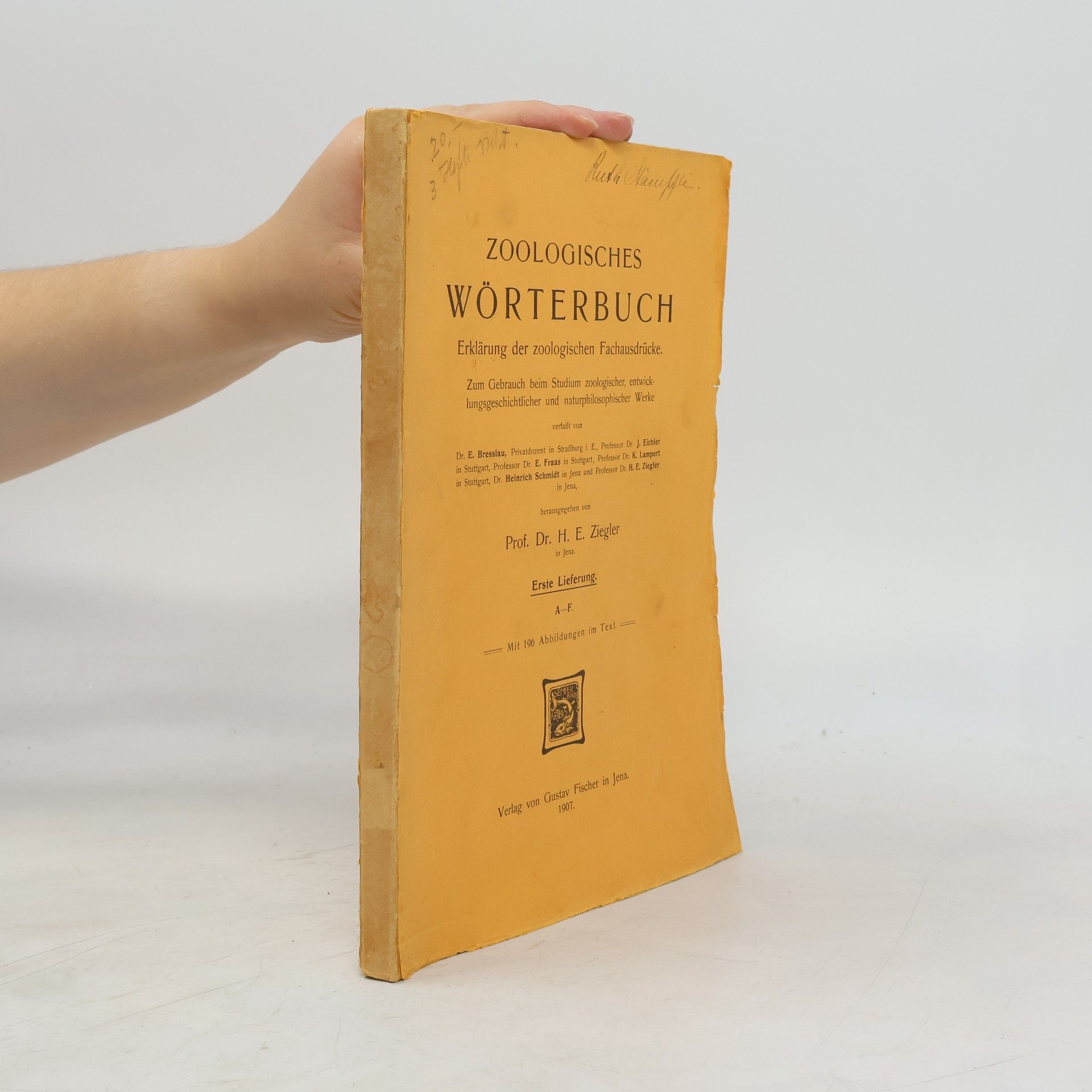Autorenkollektiv Zoologisches Wörterbuch A-F