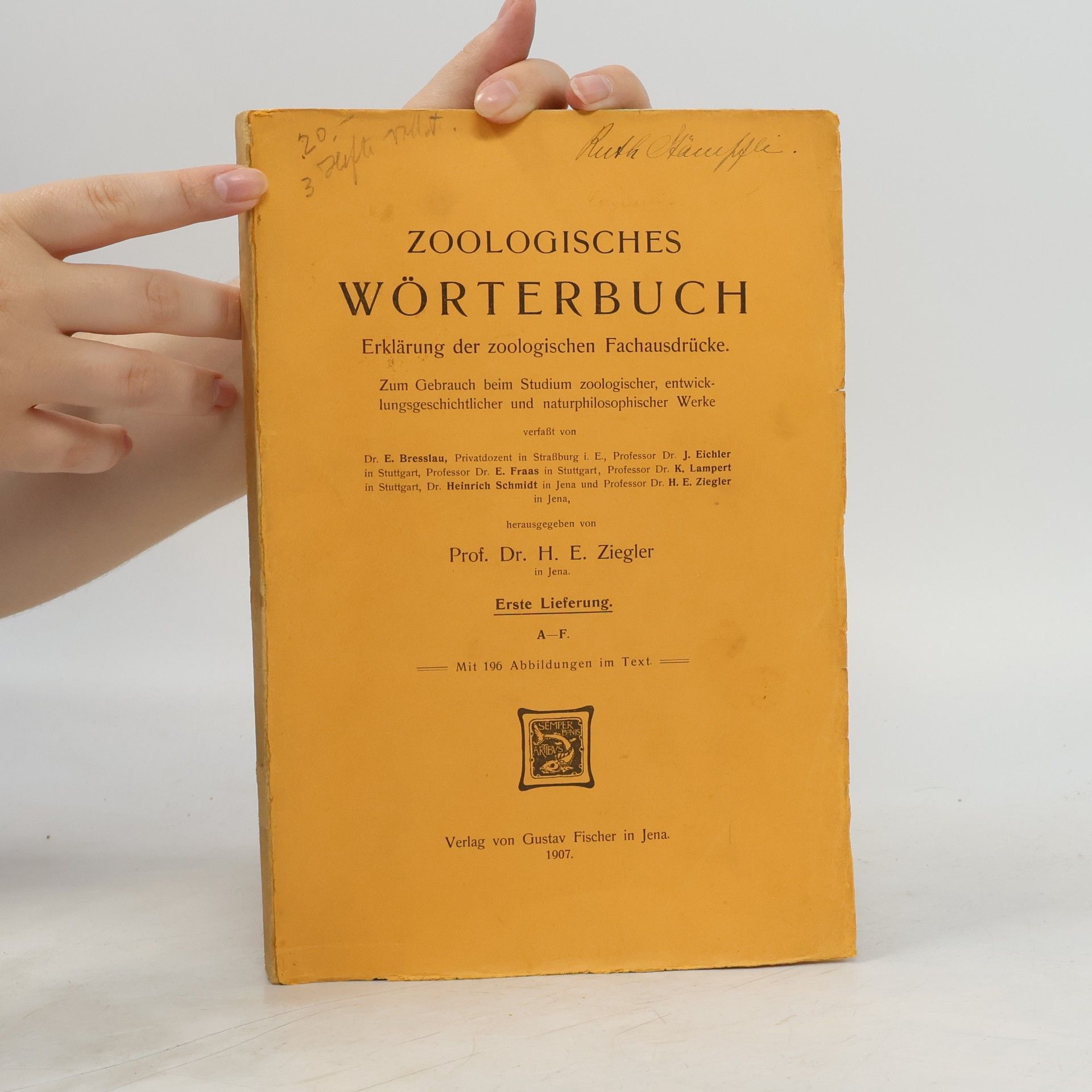 Autorenkollektiv Zoologisches Wörterbuch A-F