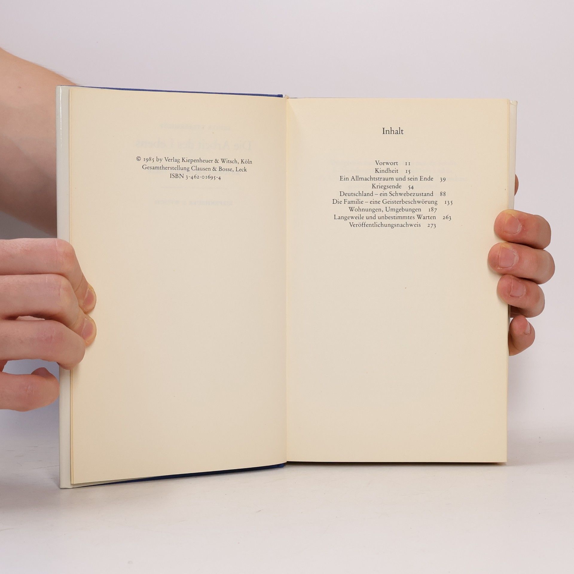 Dieter Wellershoff Die Arbeit des Lebens