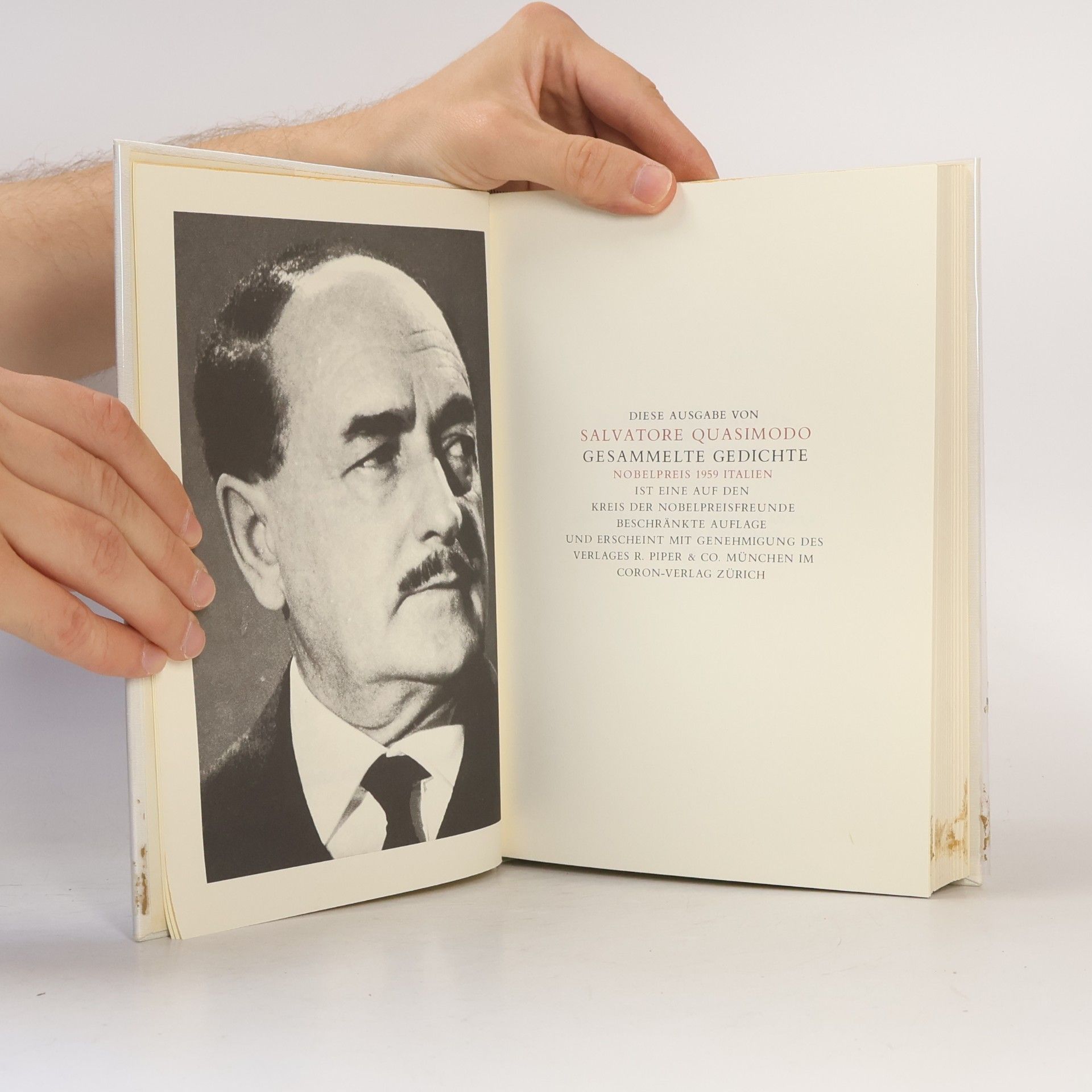 Salvatore Quasimodo Gesammelte Gedichte. Nobelpreis für Literatur 1959