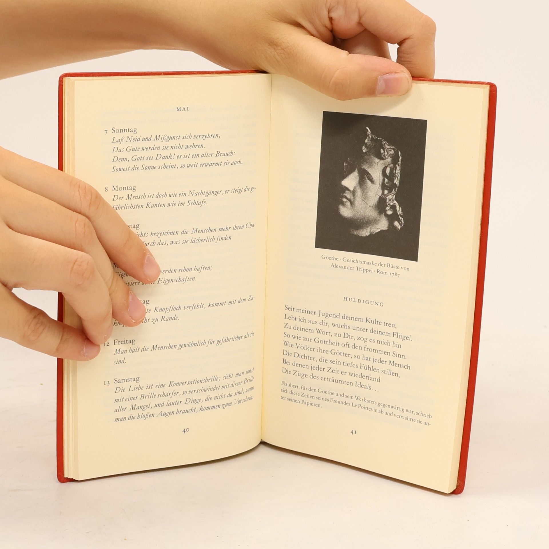 Johann Wolfgang von Goethe Mit Goethe durch das Jahr. Ein Kalender für das Jahr 1989