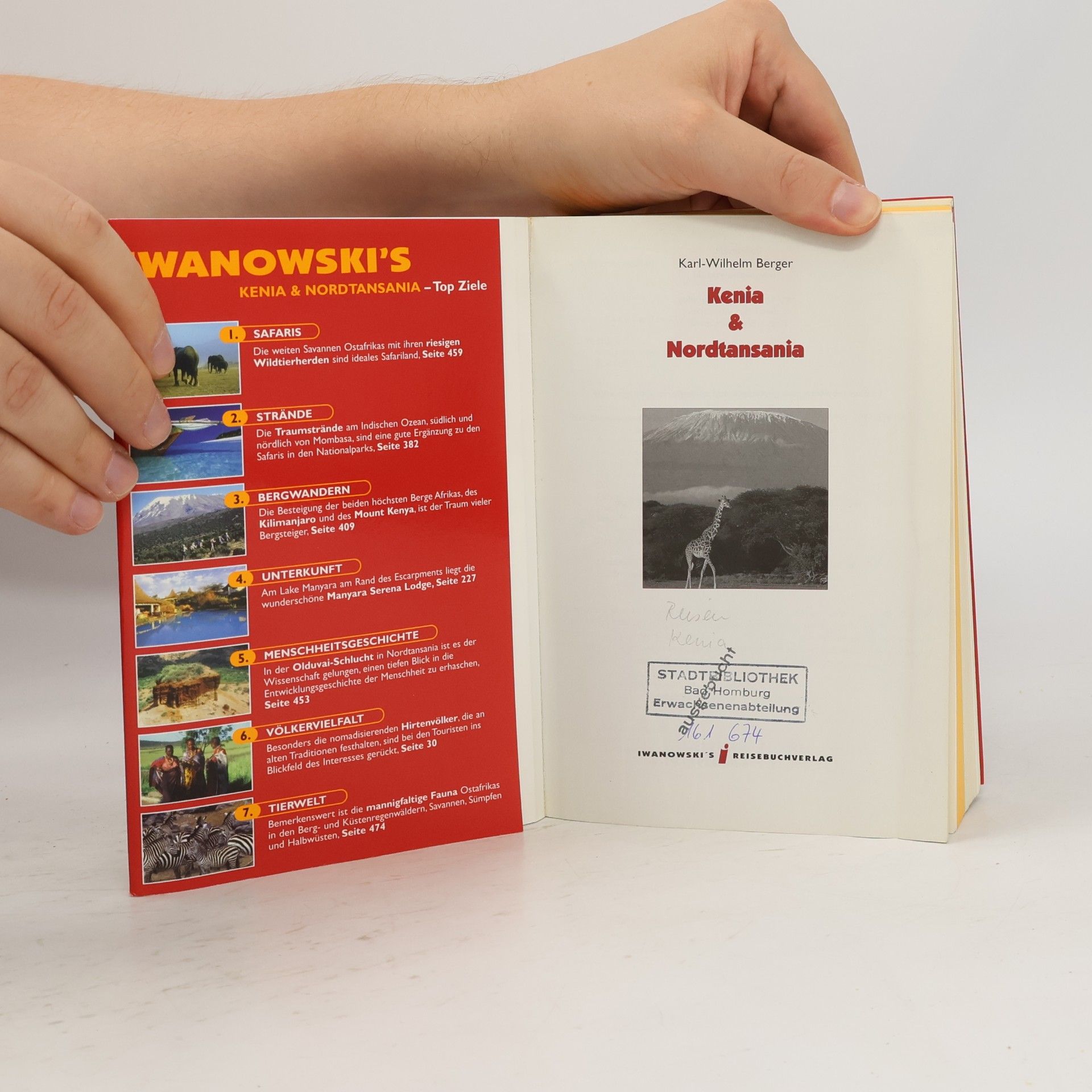 Karl-Wilhelm Berger Reise-Handbuch Kenia, Nordtansania