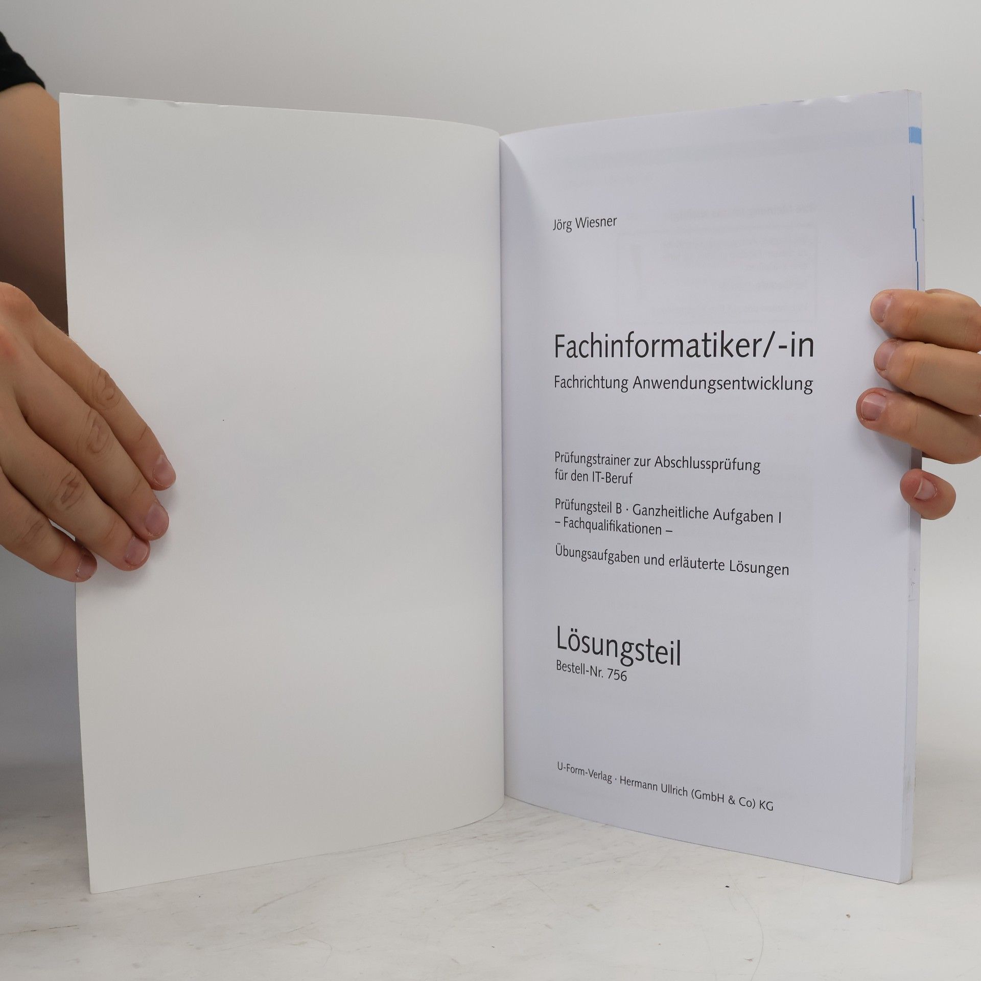Hans-Jörg Wiesner Fachinformatiker, Fachinformatikerin
