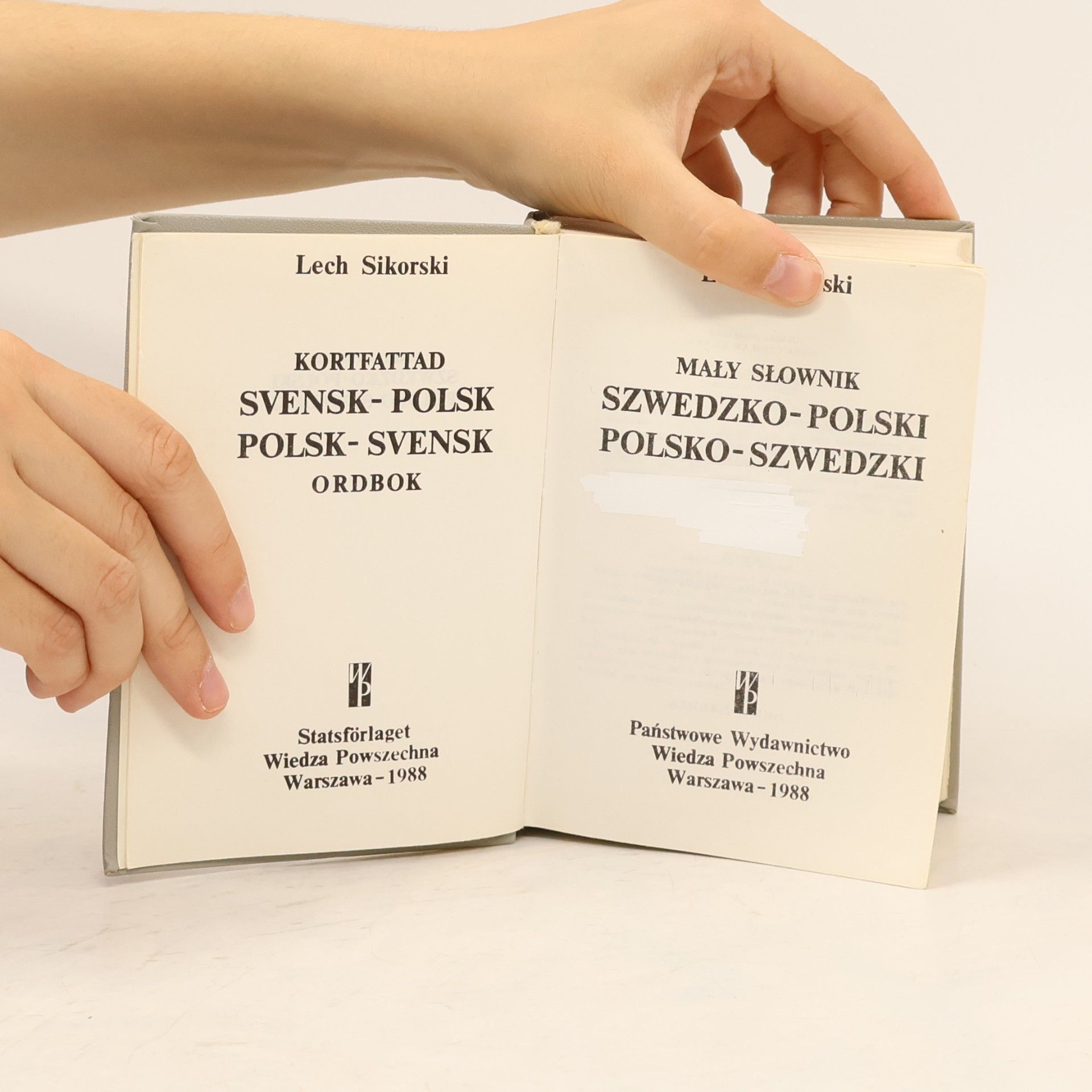 Lech Sikorski Mały słownik szwedzko-polski, polsko-szwedzki