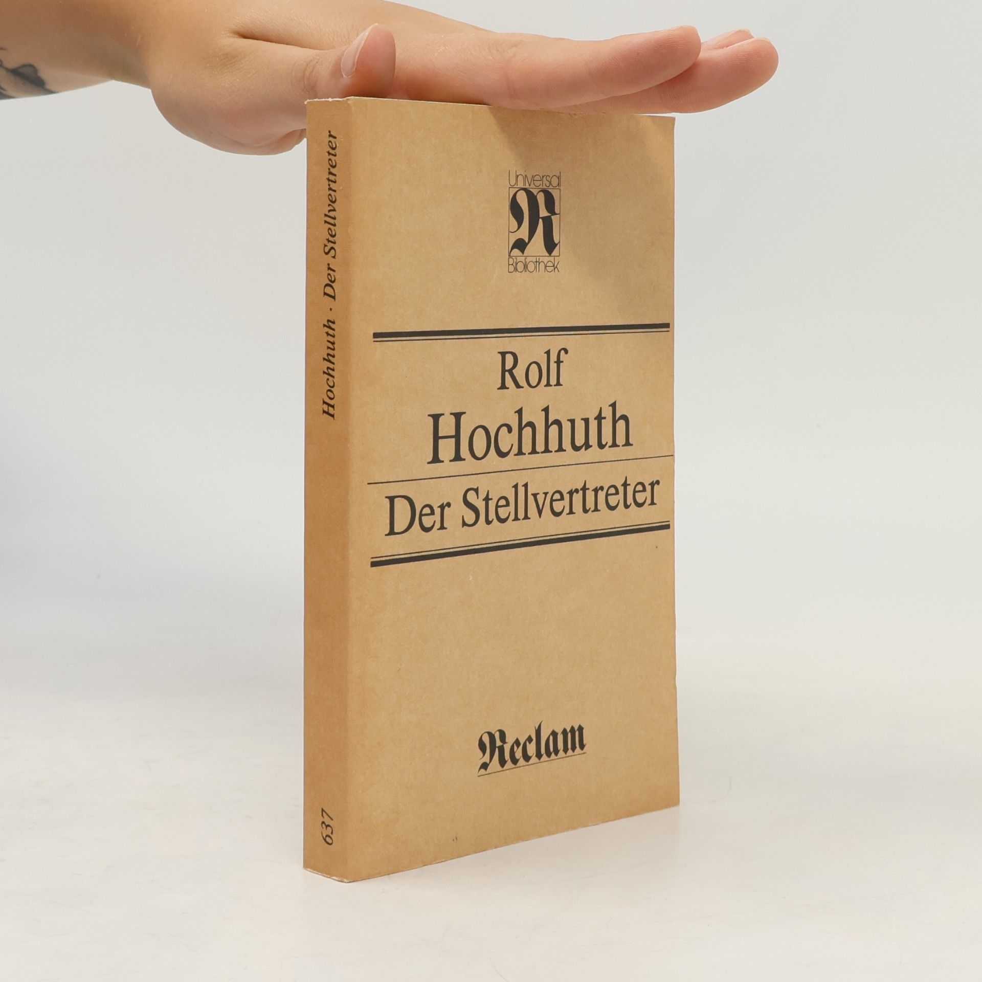 Various authors Der Stellvertreter : e. christl. Trauerspiel.