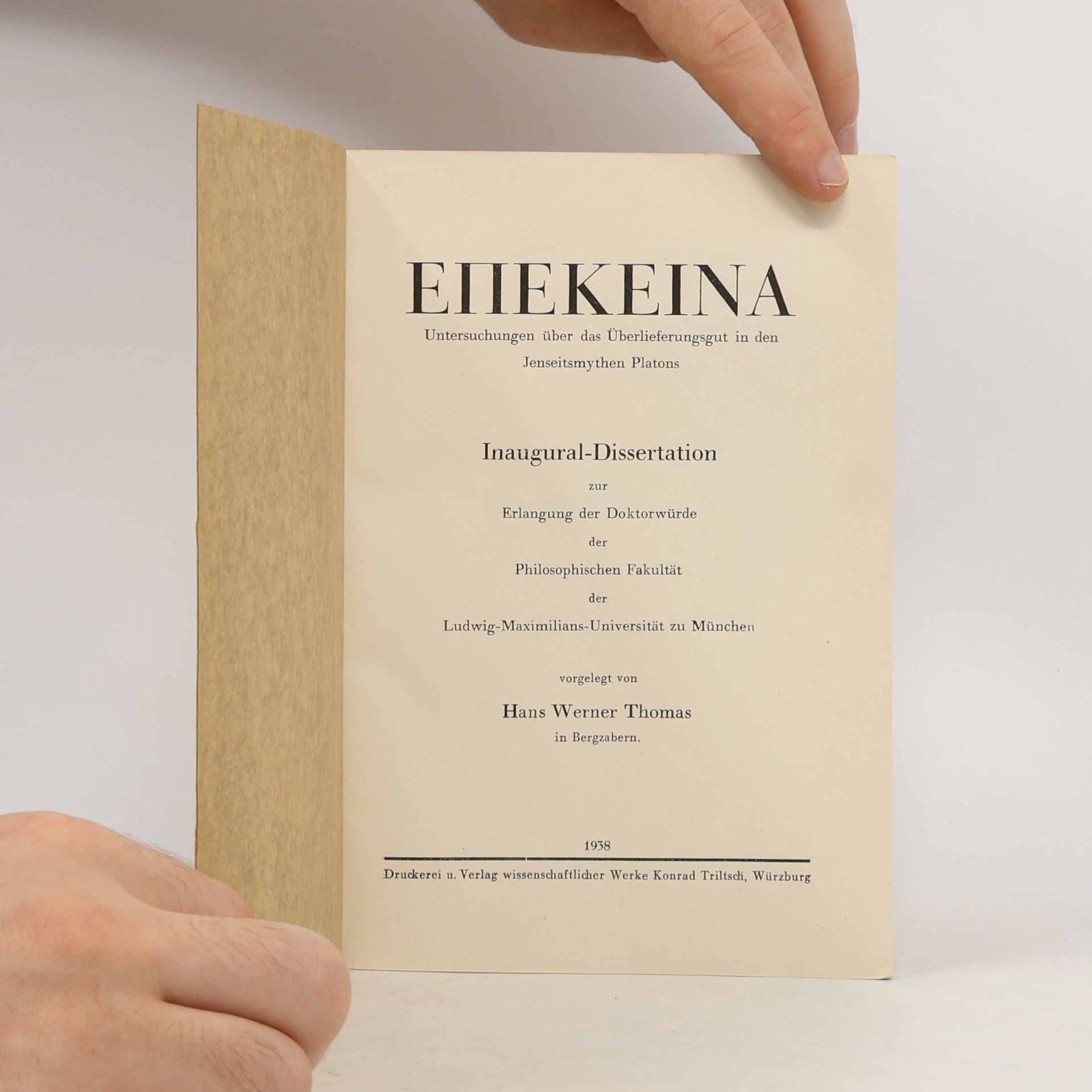 Hans Werner Thomas Epekeina