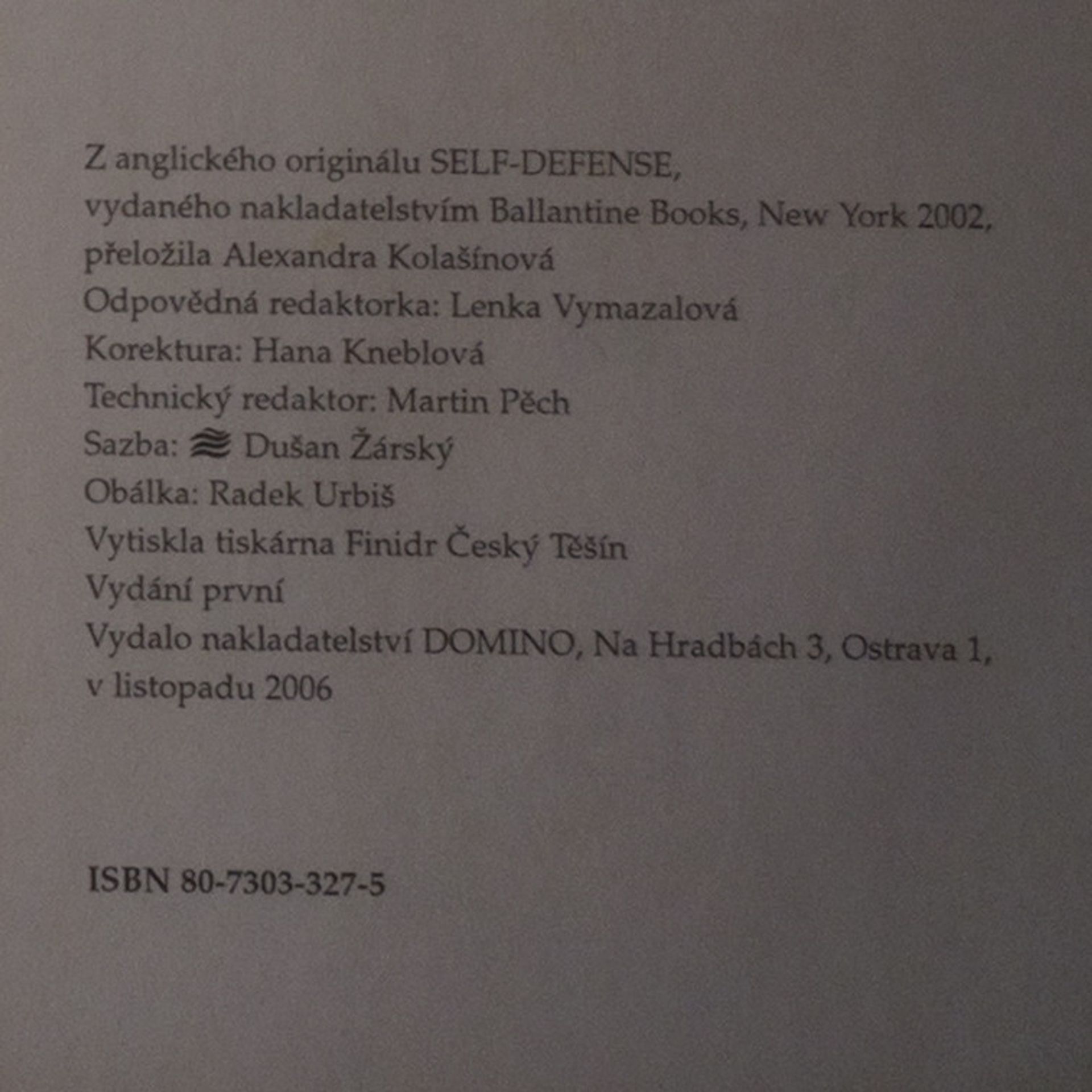 Jonathan Kellerman Sebeobrana
