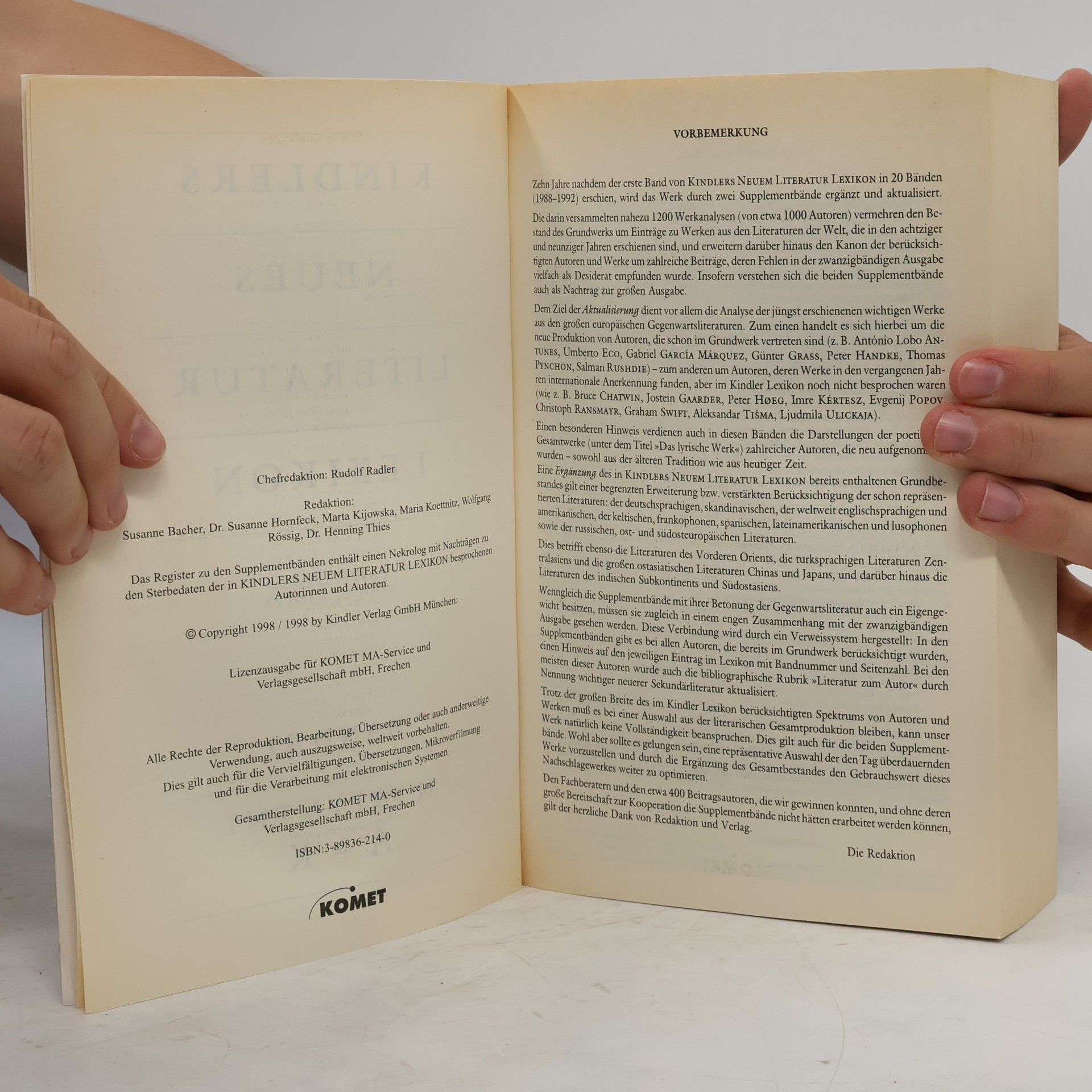 Autorenkollektiv Kindlers neues Literatur Lexikon 21