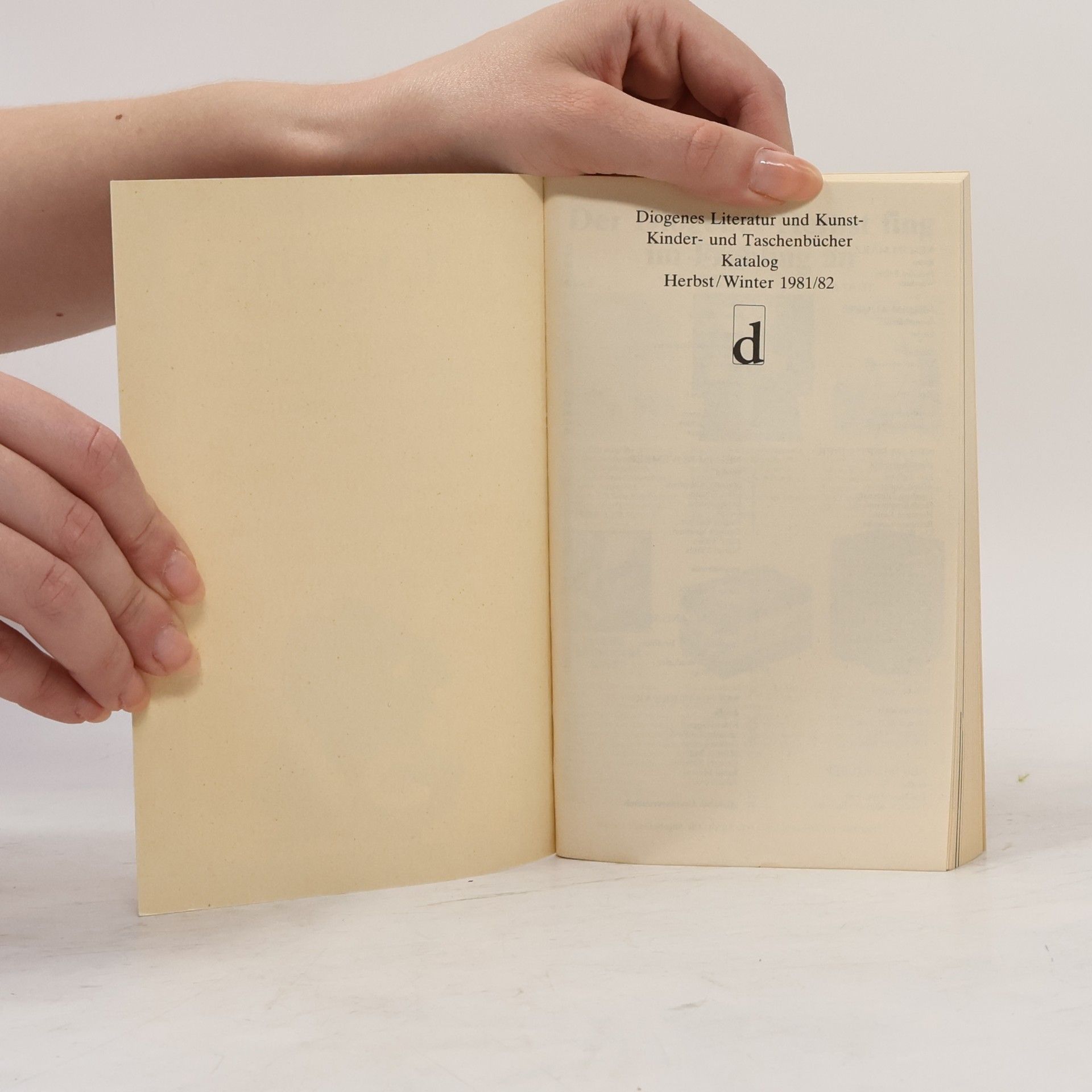 Various authors Diogenes Literatur und Kunst- Kinder- und Taschenbücher Katalog Herbst/Winter 1981/82