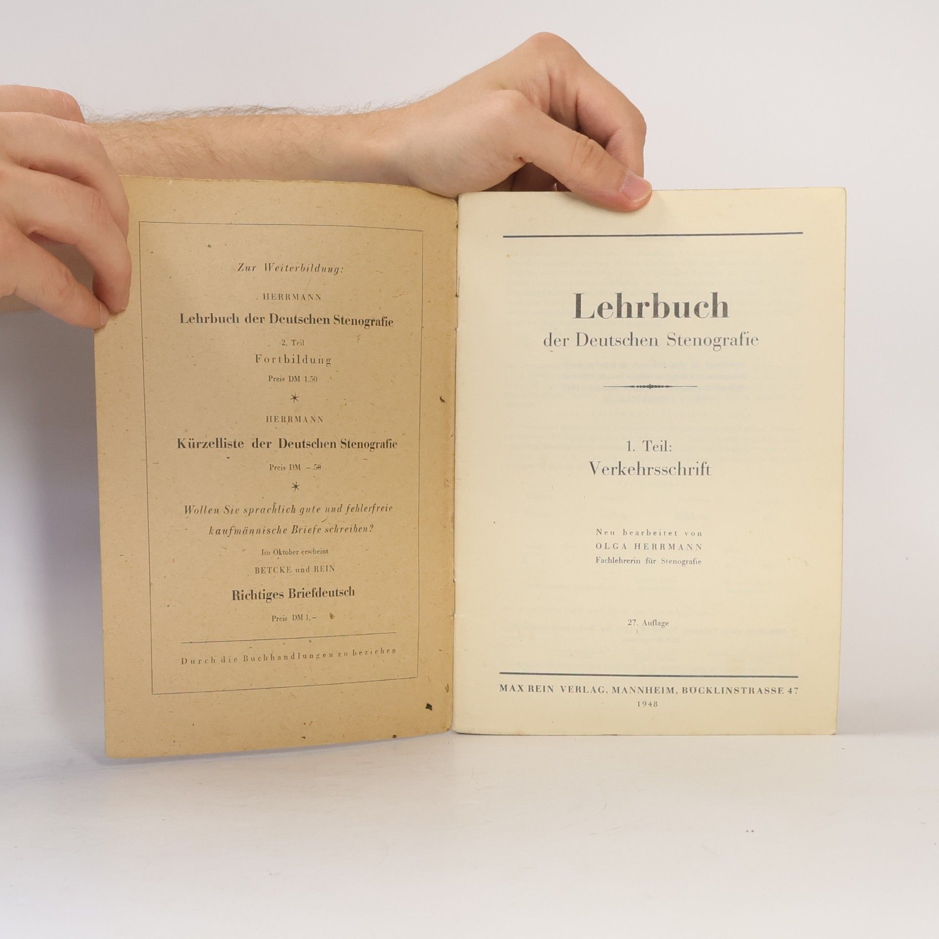 Autorenkollektiv Lehrbuch der Deutschen Stenografie 1