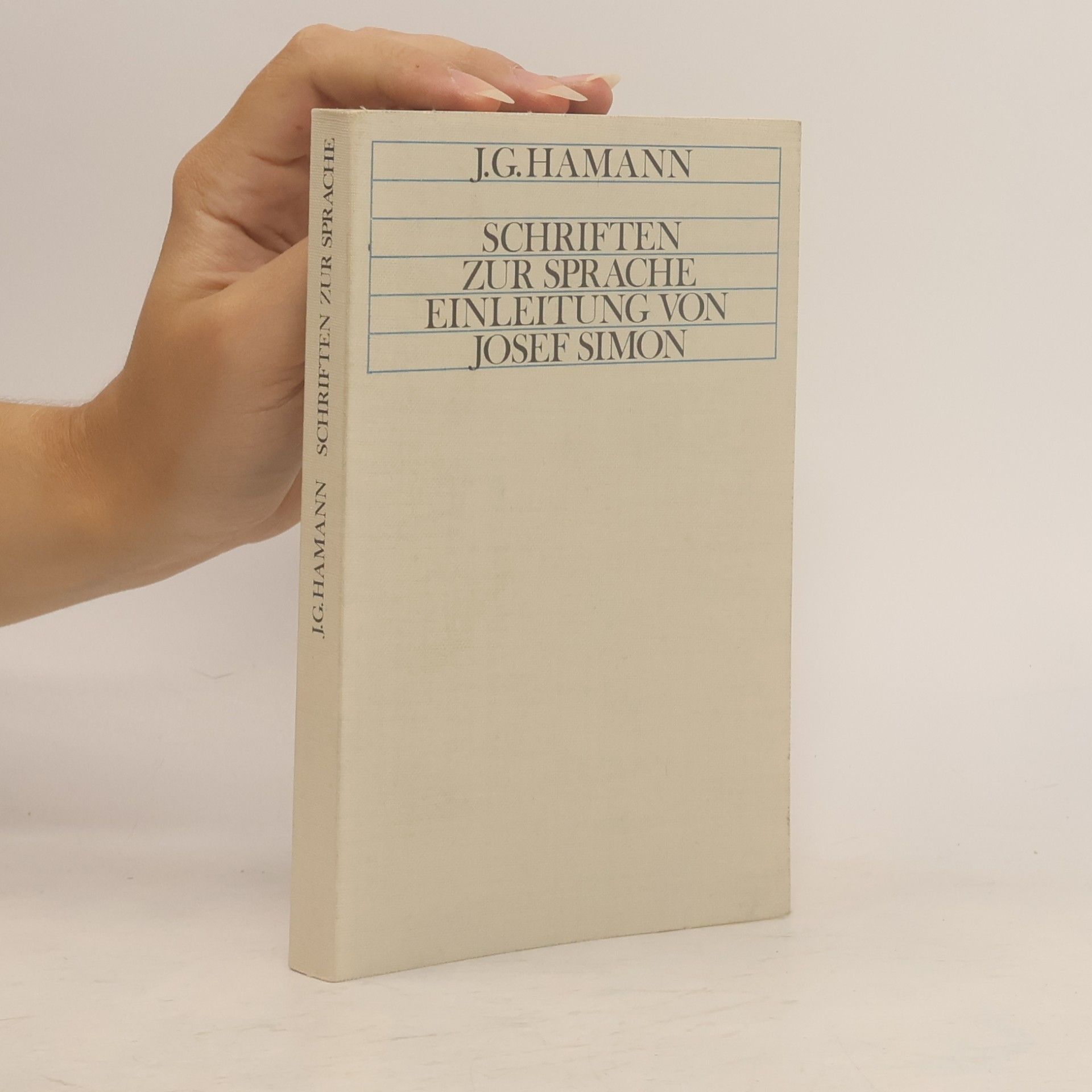 J. G. Hamann Schriften zur Sprache