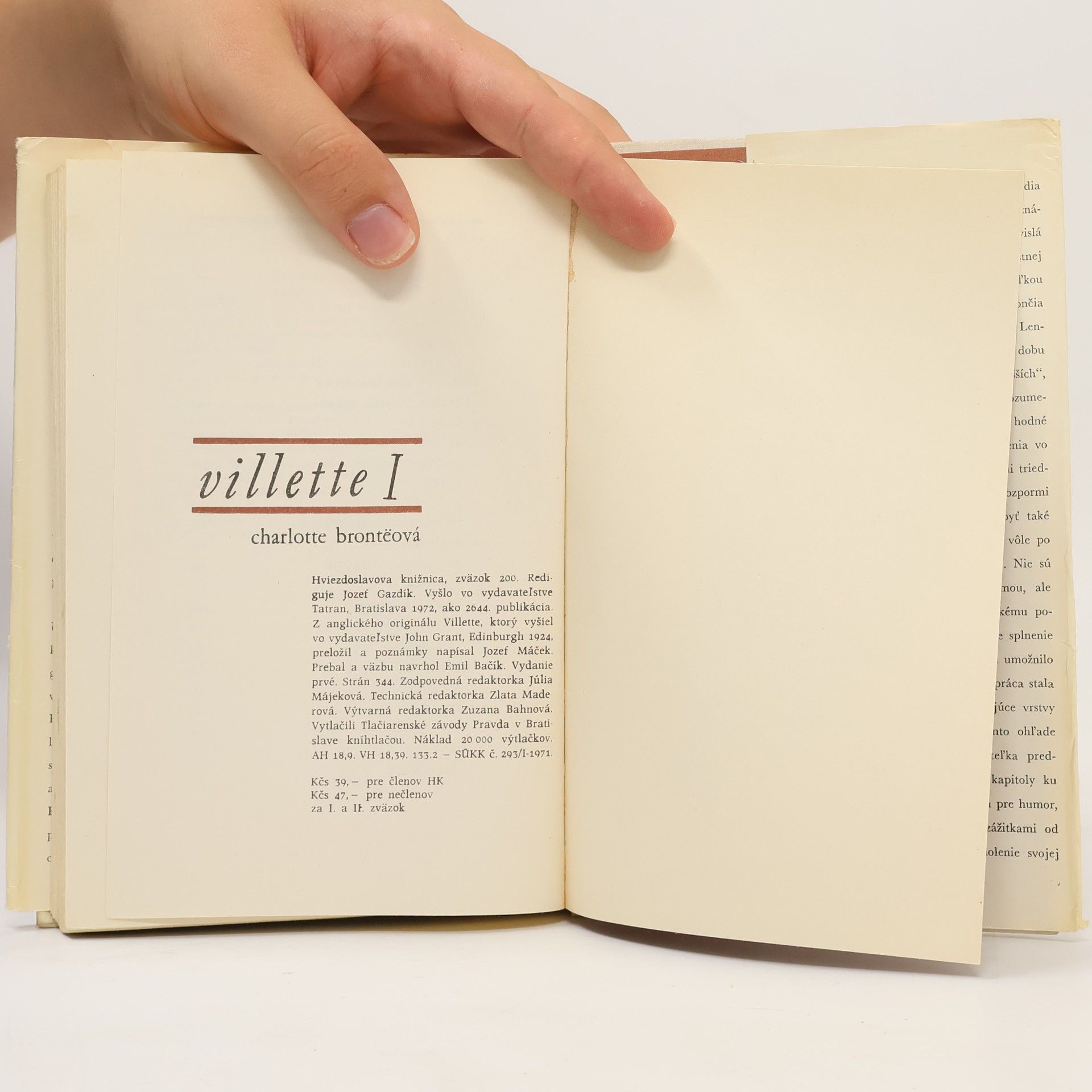 Charlotte Brontë Villette I